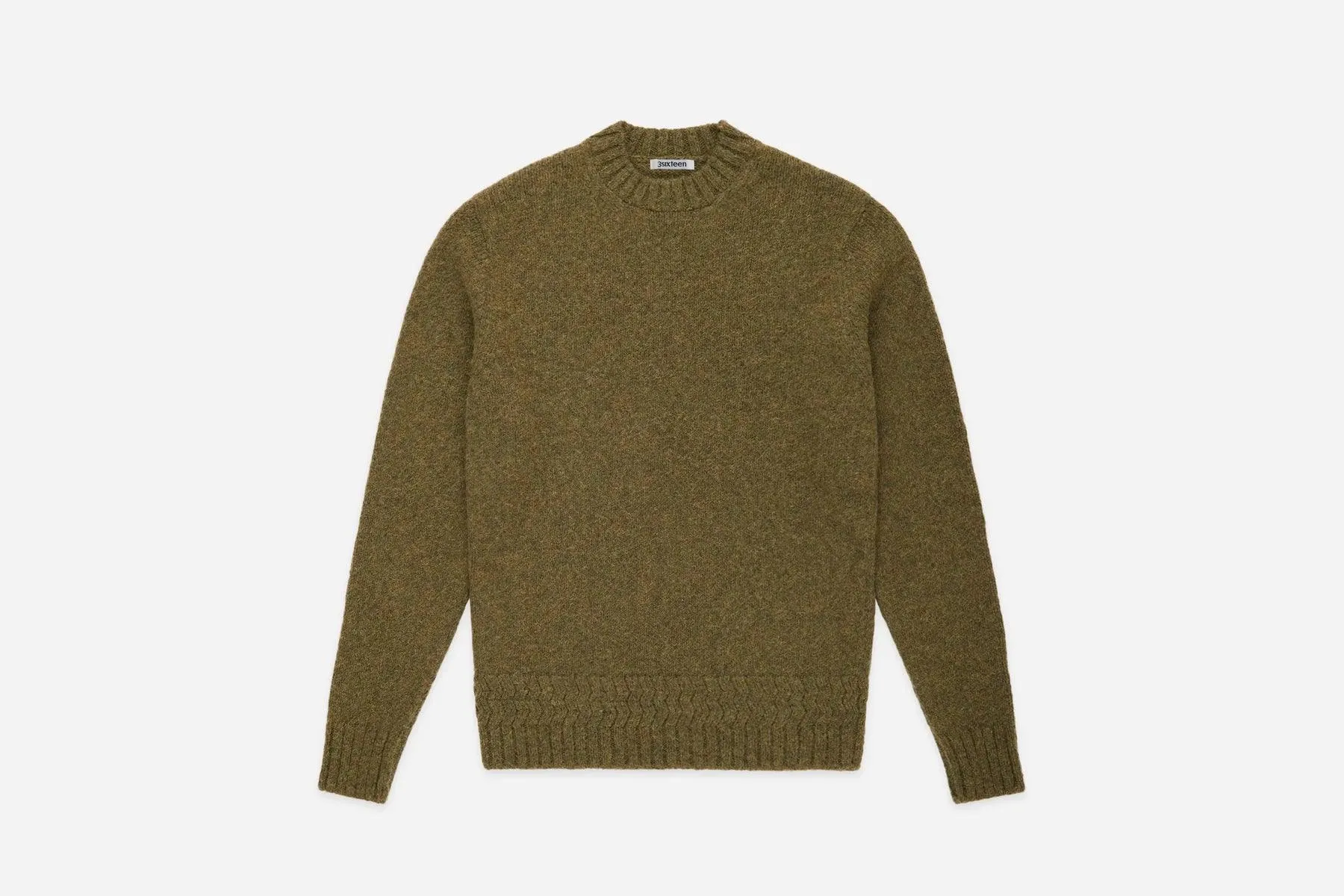 3sixteen Alpaca Crewneck Sweater - Forest