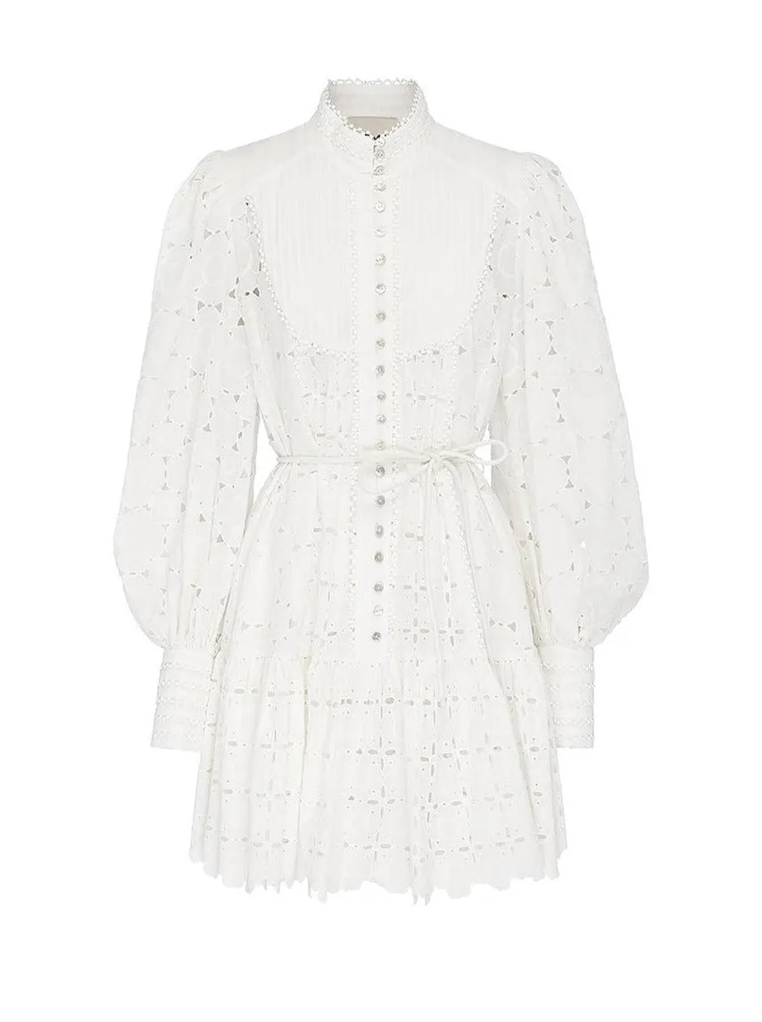 Alemais Evie Mini Shirt Dress in White