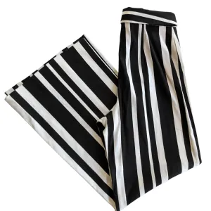 Alice   Olivia Striped Foldover Waist Pants Size 6