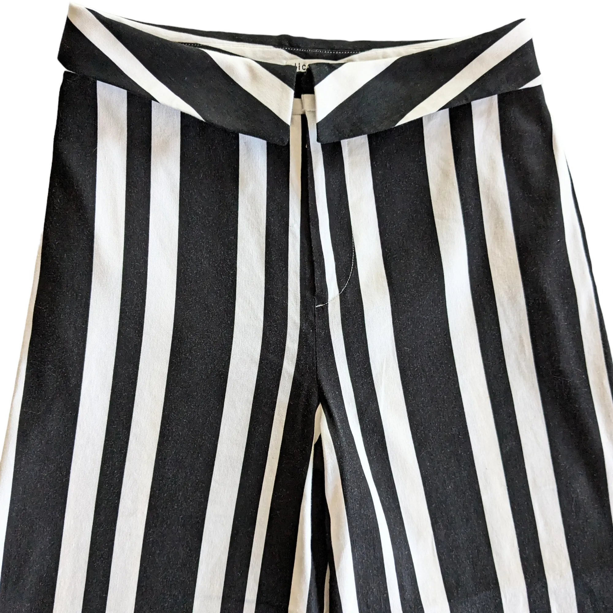 Alice   Olivia Striped Foldover Waist Pants Size 6