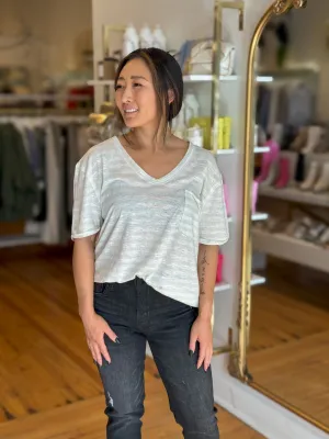 All I Need Stripe Tee - Mineral Sea Combo