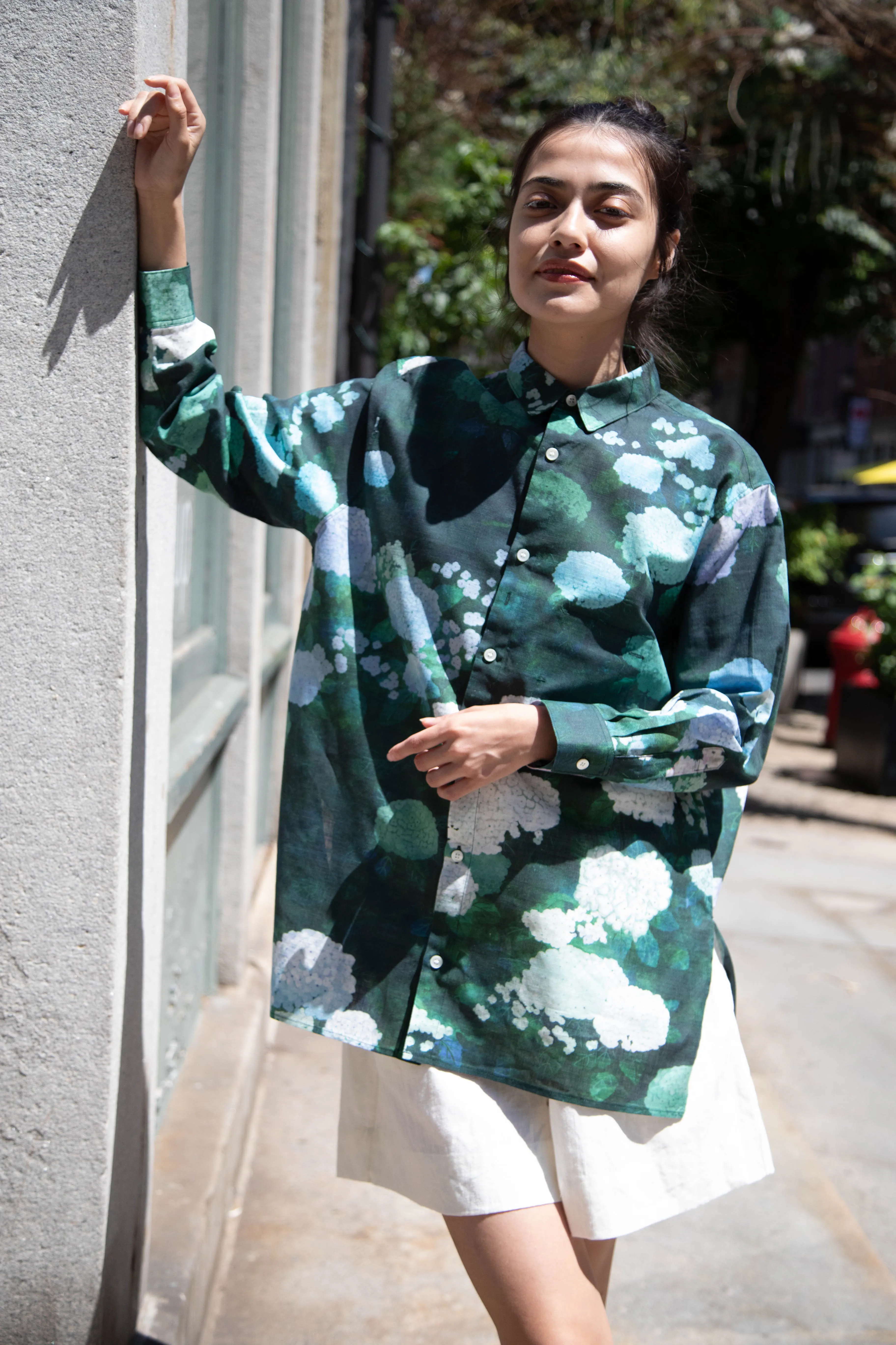 Aseedonclöud | Button Up Blouse in Ajisai