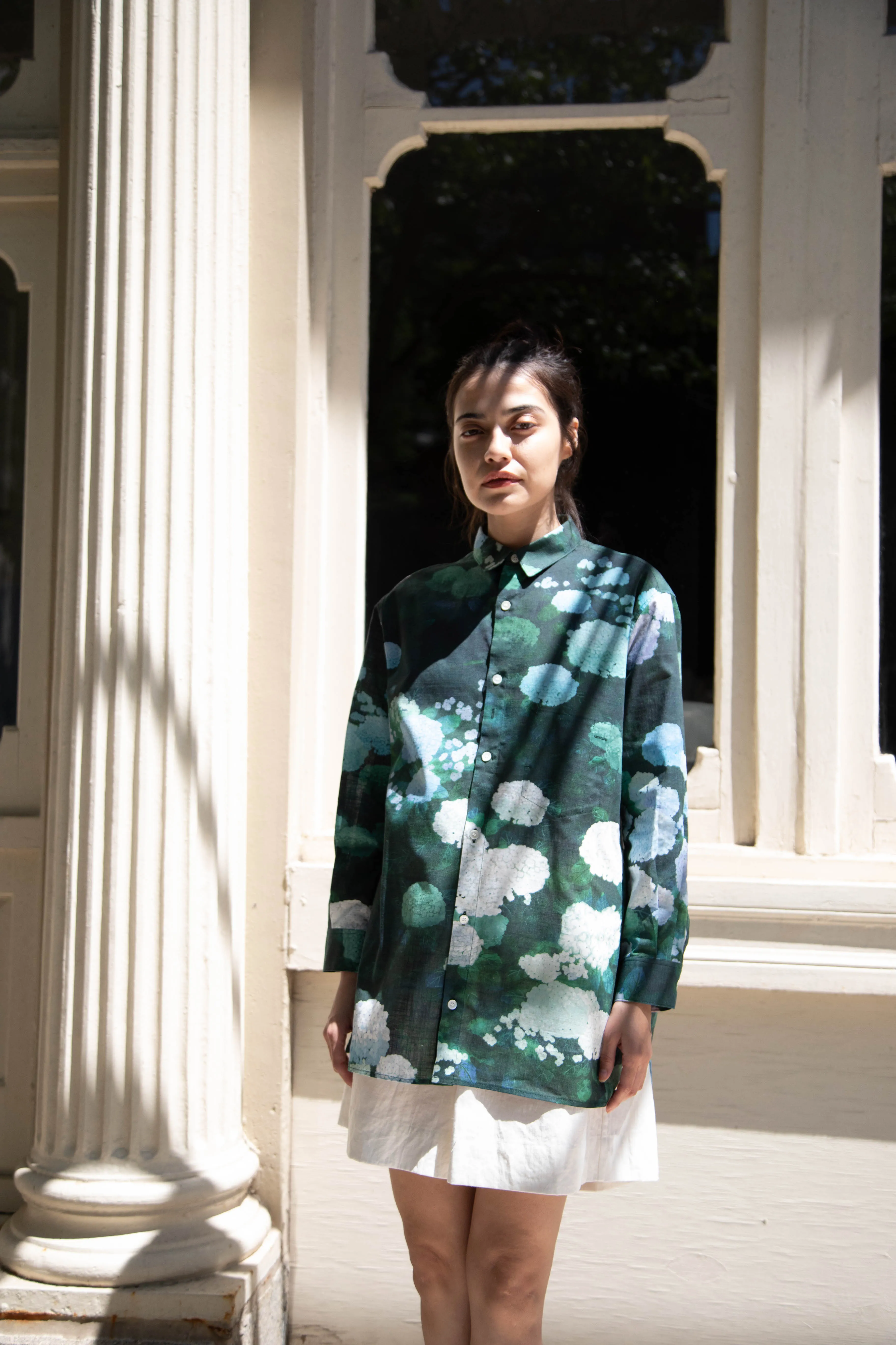 Aseedonclöud | Button Up Blouse in Ajisai