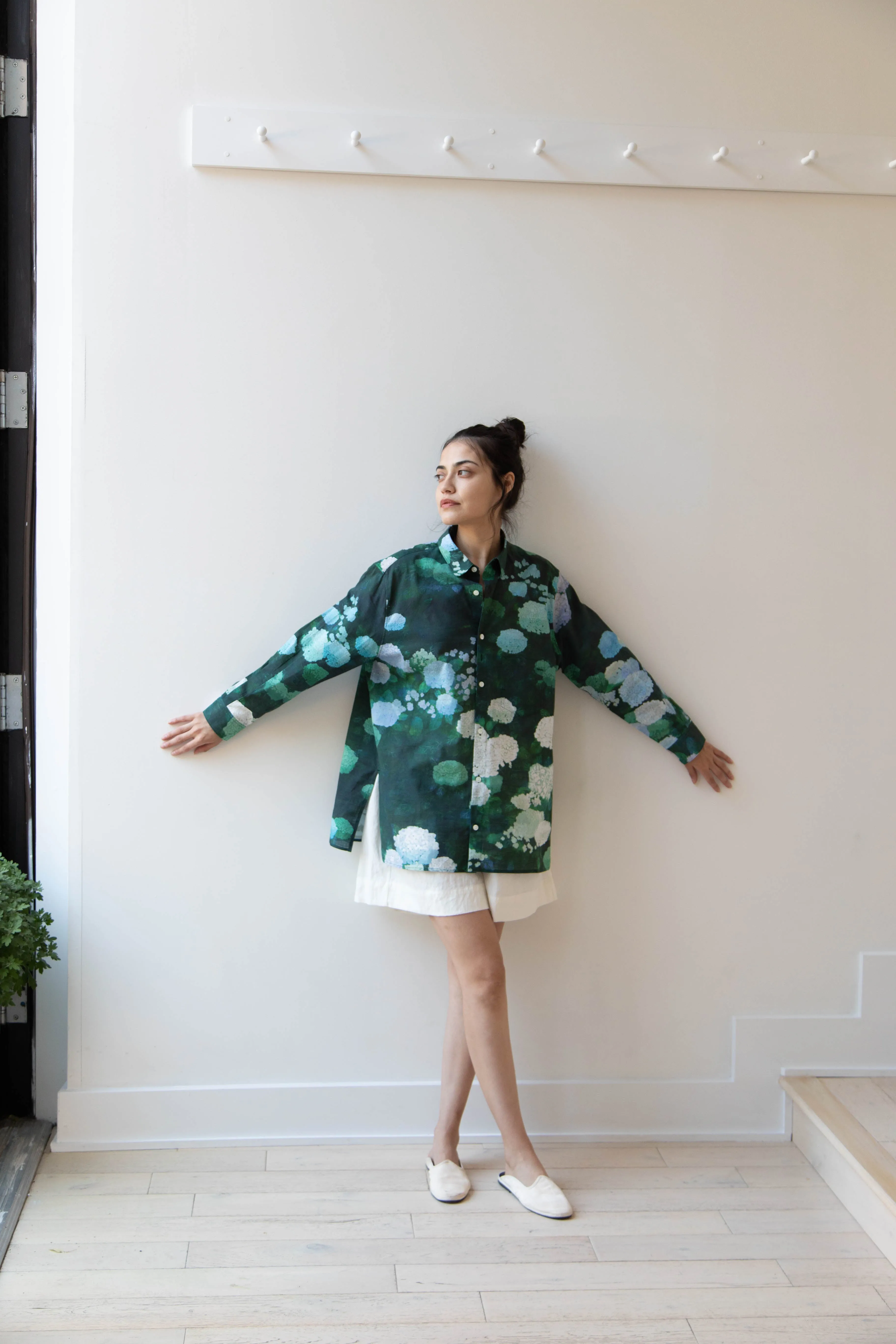 Aseedonclöud | Button Up Blouse in Ajisai