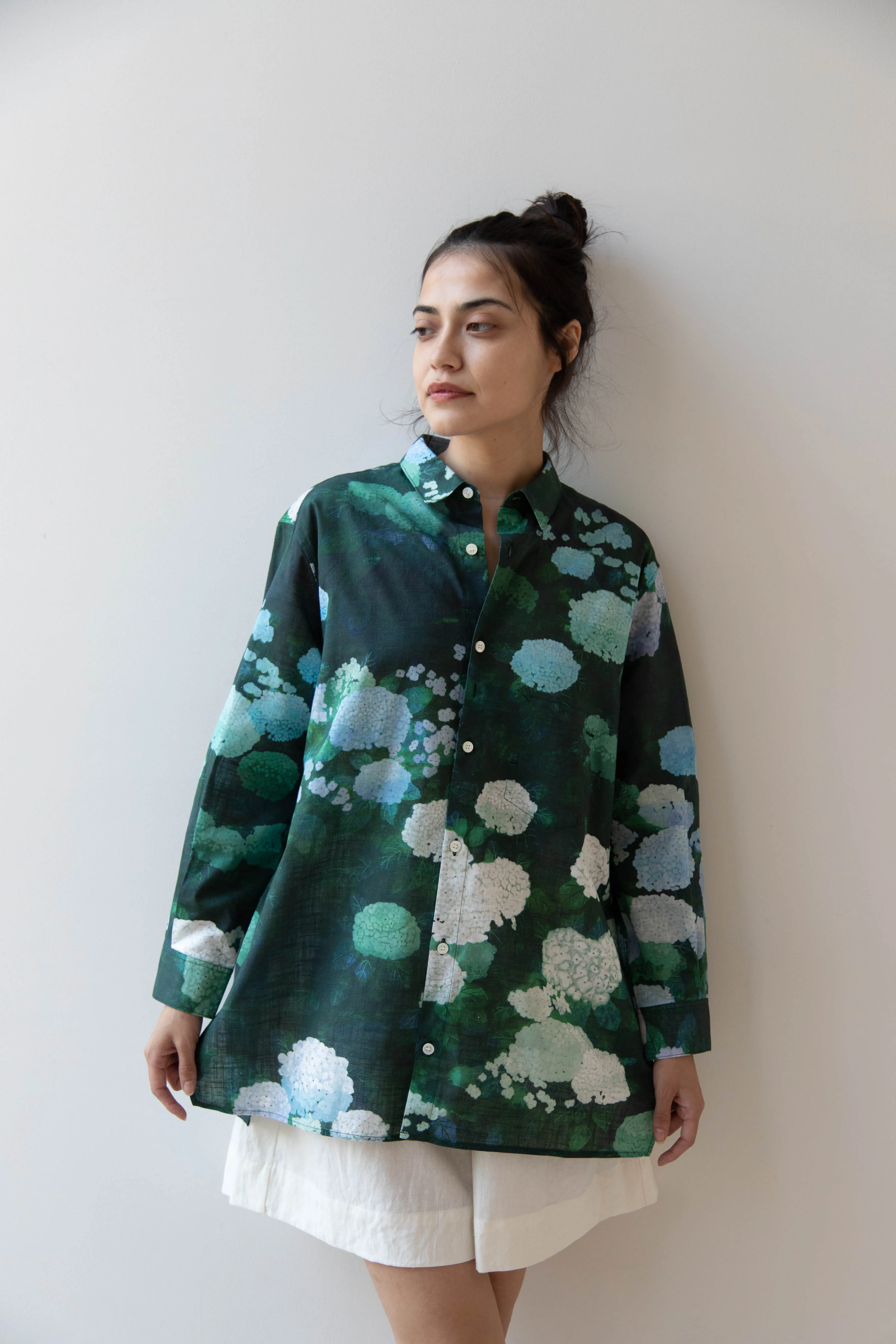 Aseedonclöud | Button Up Blouse in Ajisai