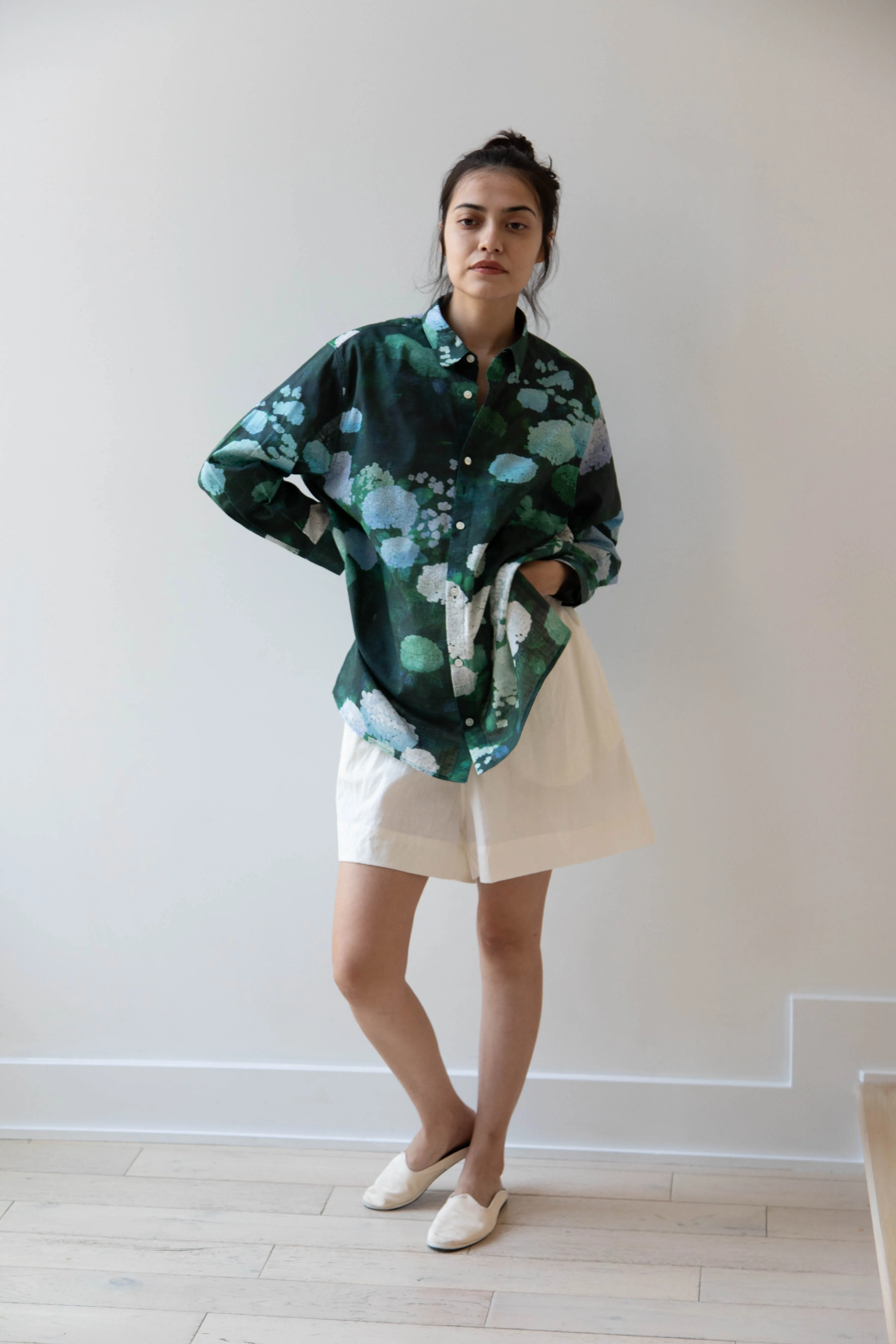 Aseedonclöud | Button Up Blouse in Ajisai
