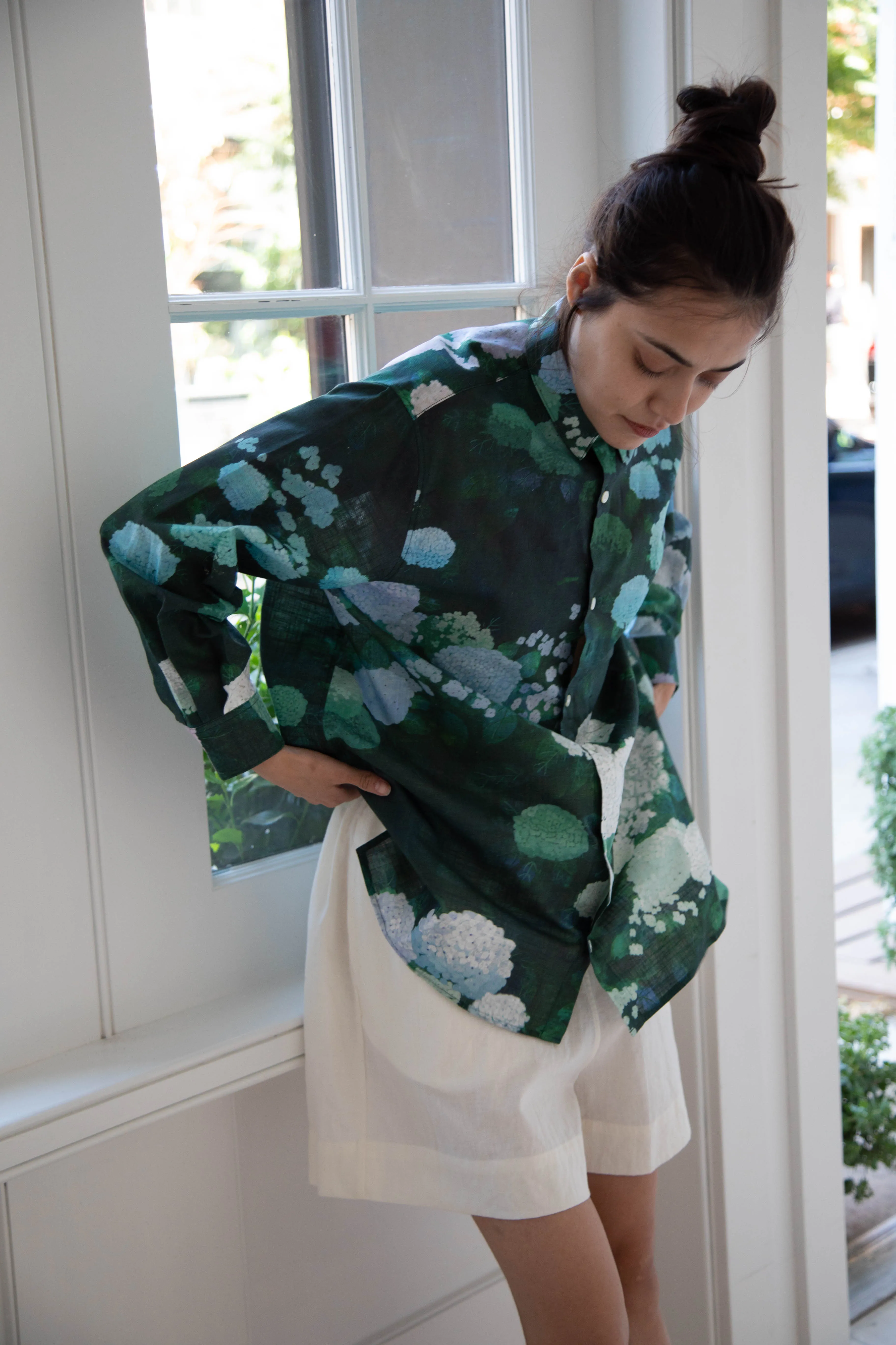 Aseedonclöud | Button Up Blouse in Ajisai