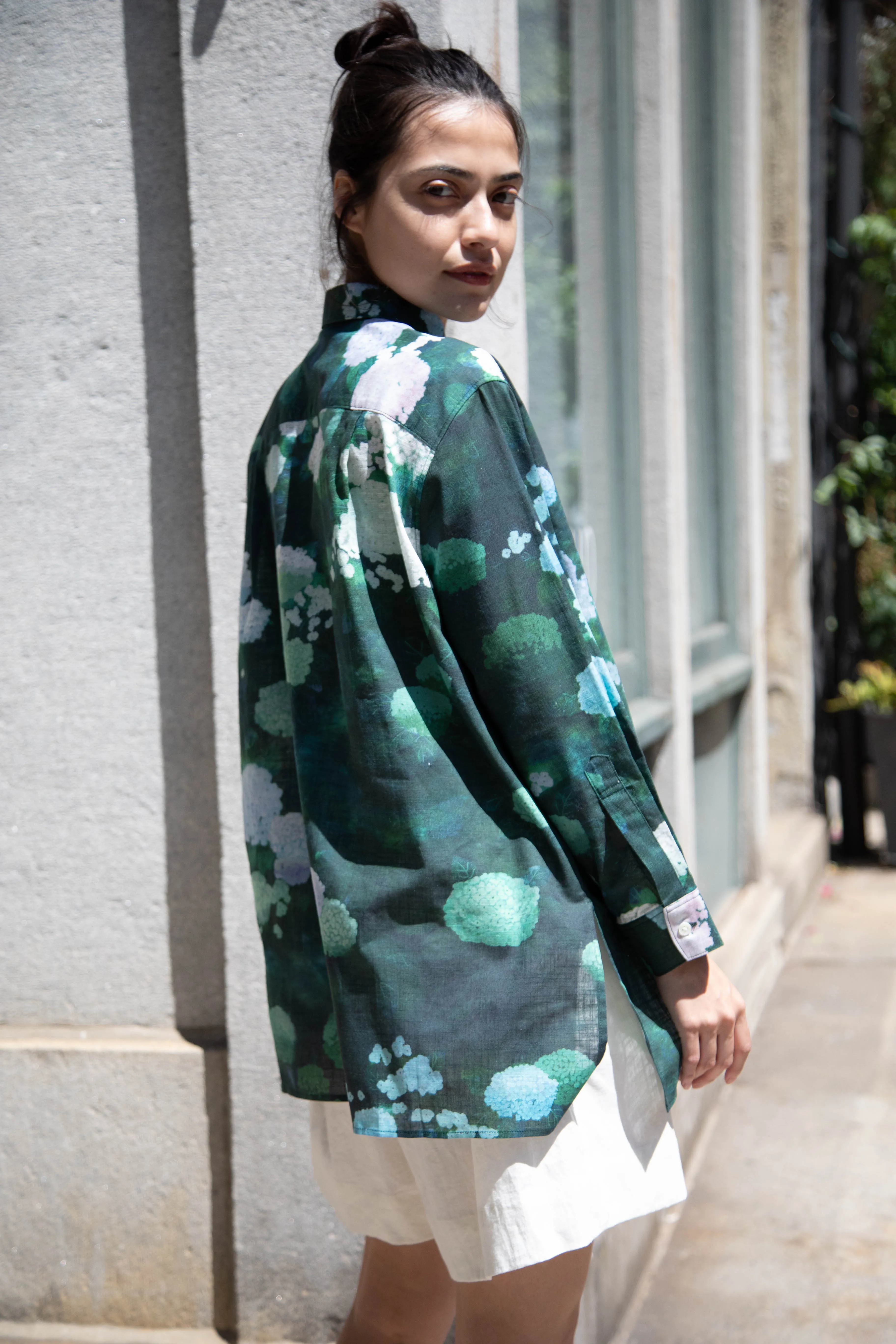 Aseedonclöud | Button Up Blouse in Ajisai