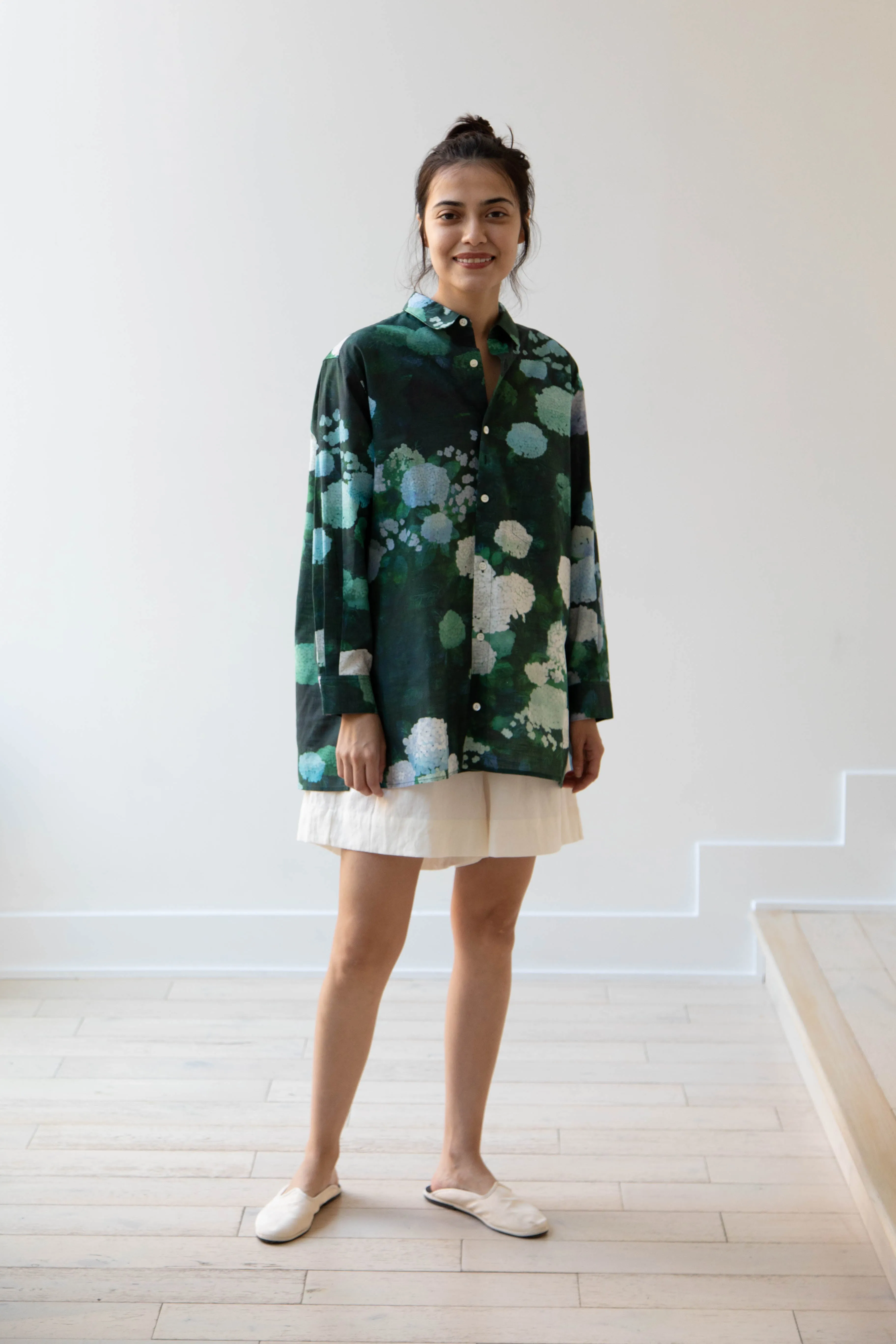 Aseedonclöud | Button Up Blouse in Ajisai
