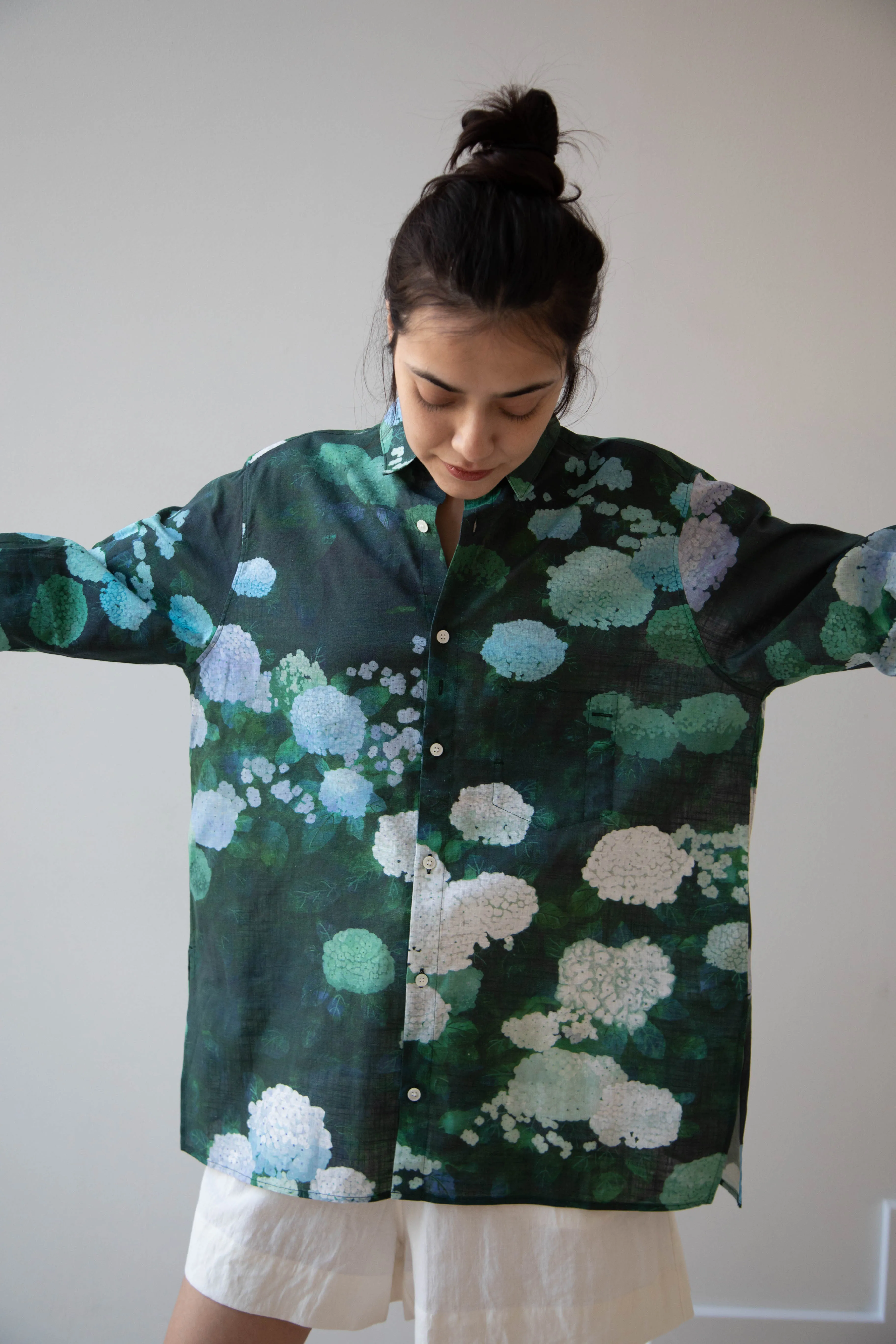 Aseedonclöud | Button Up Blouse in Ajisai