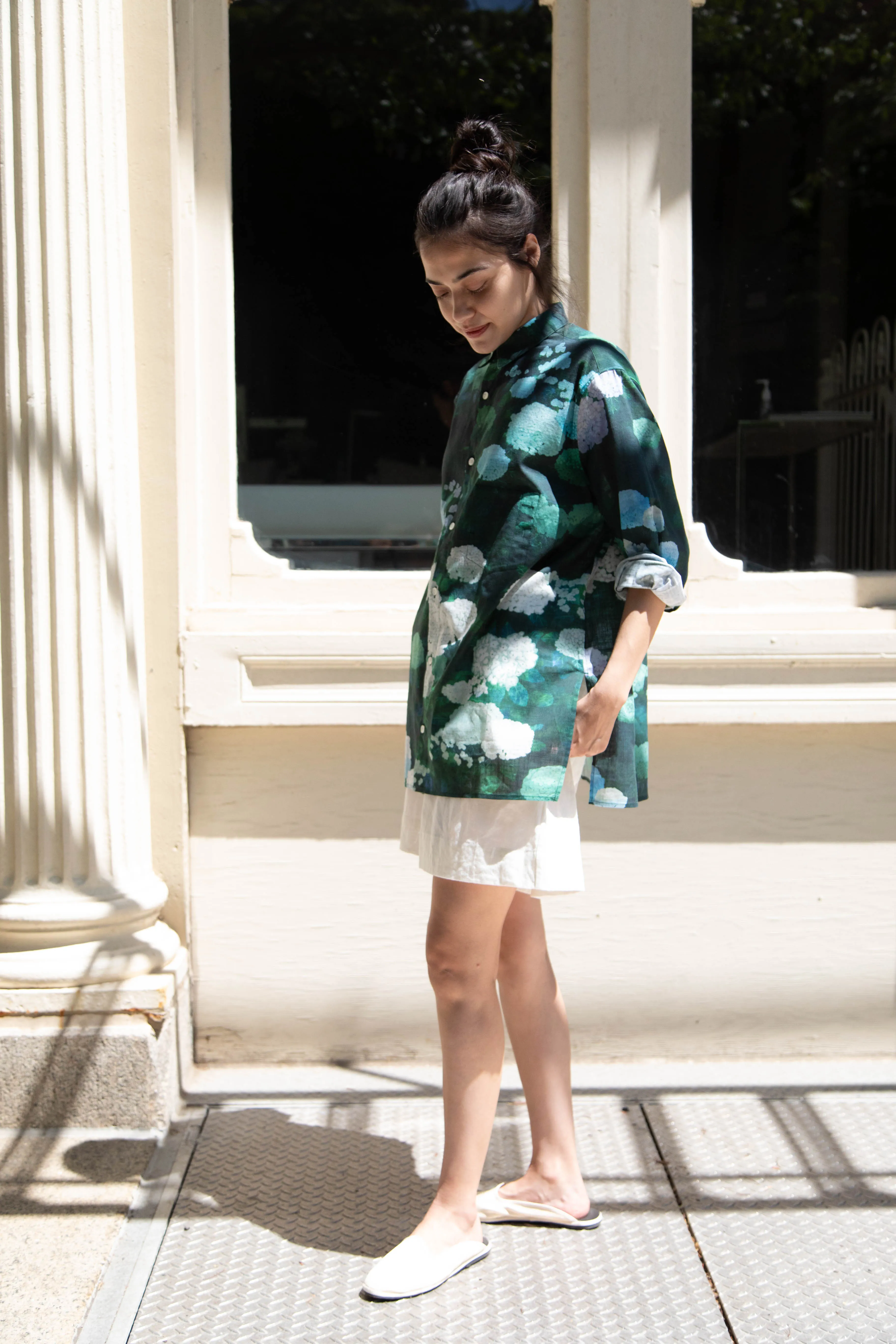 Aseedonclöud | Button Up Blouse in Ajisai