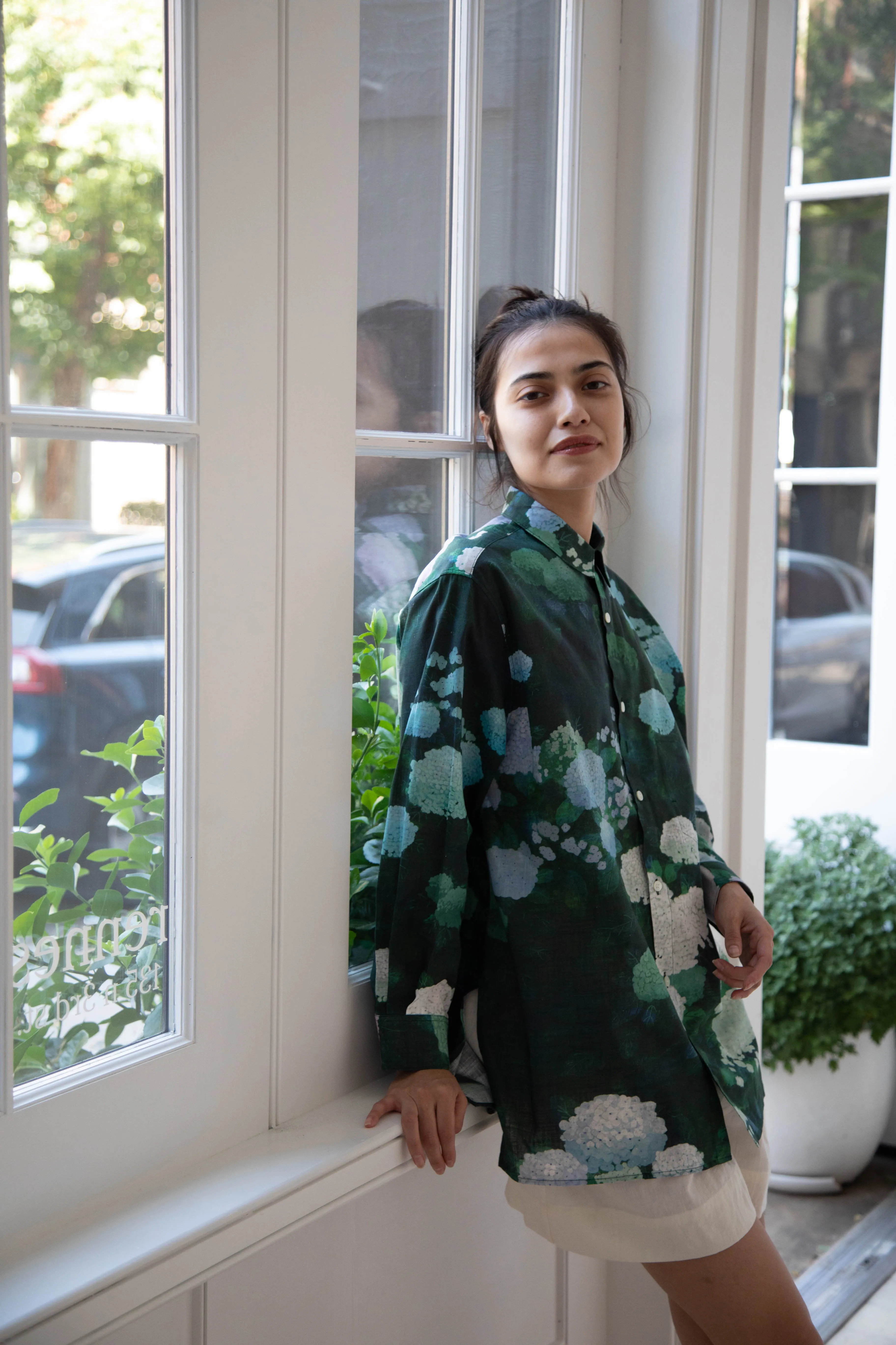 Aseedonclöud | Button Up Blouse in Ajisai