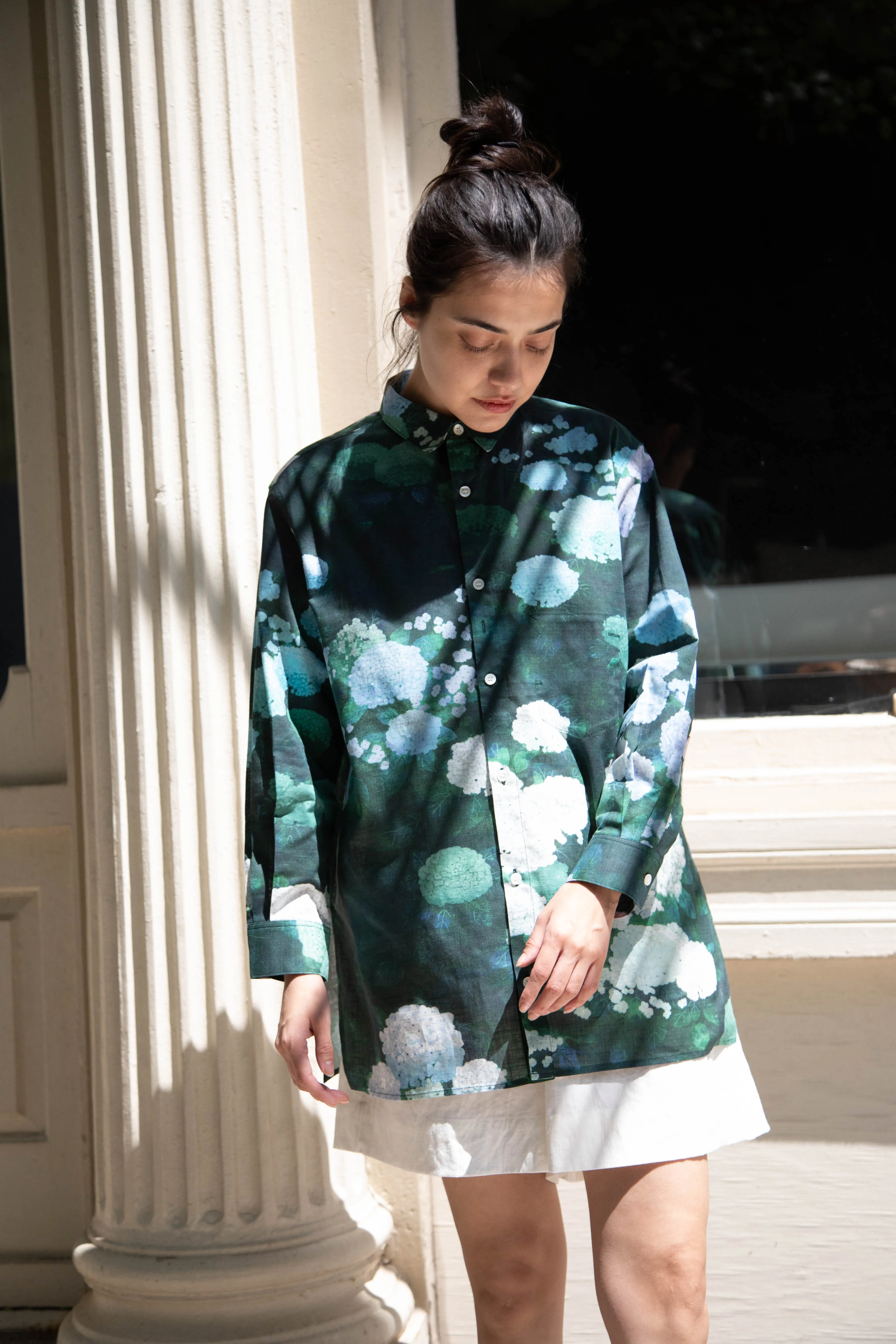 Aseedonclöud | Button Up Blouse in Ajisai