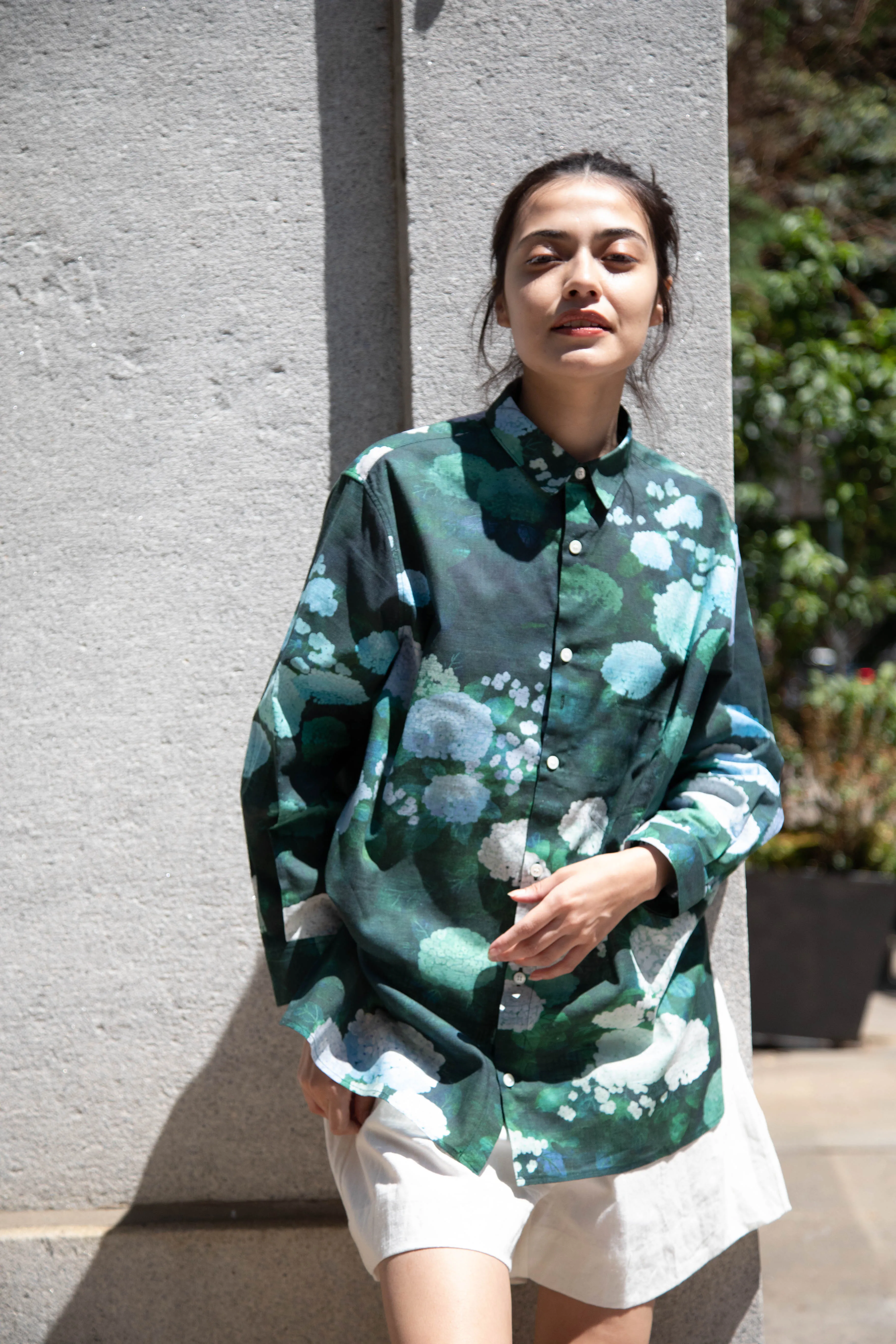 Aseedonclöud | Button Up Blouse in Ajisai