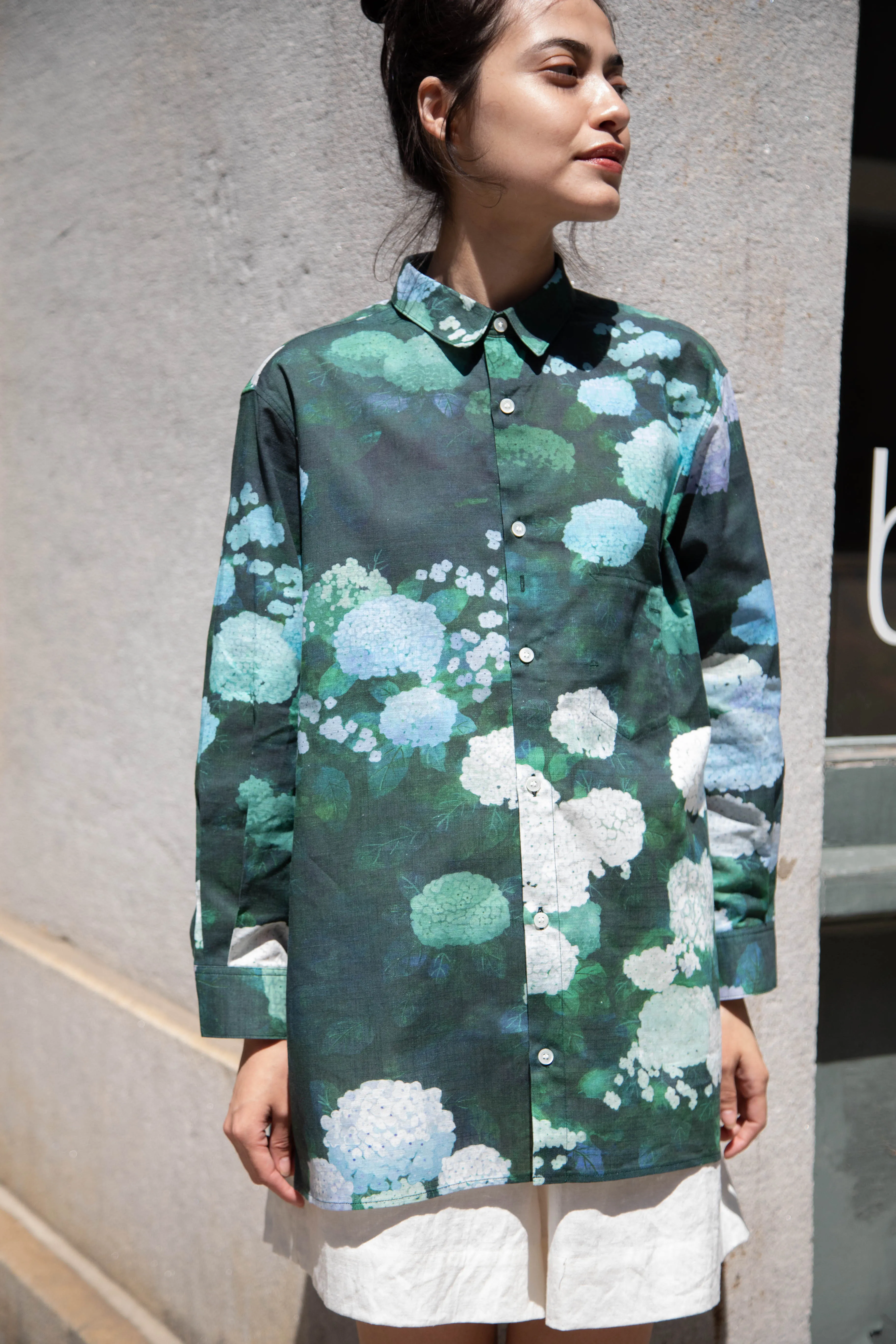 Aseedonclöud | Button Up Blouse in Ajisai