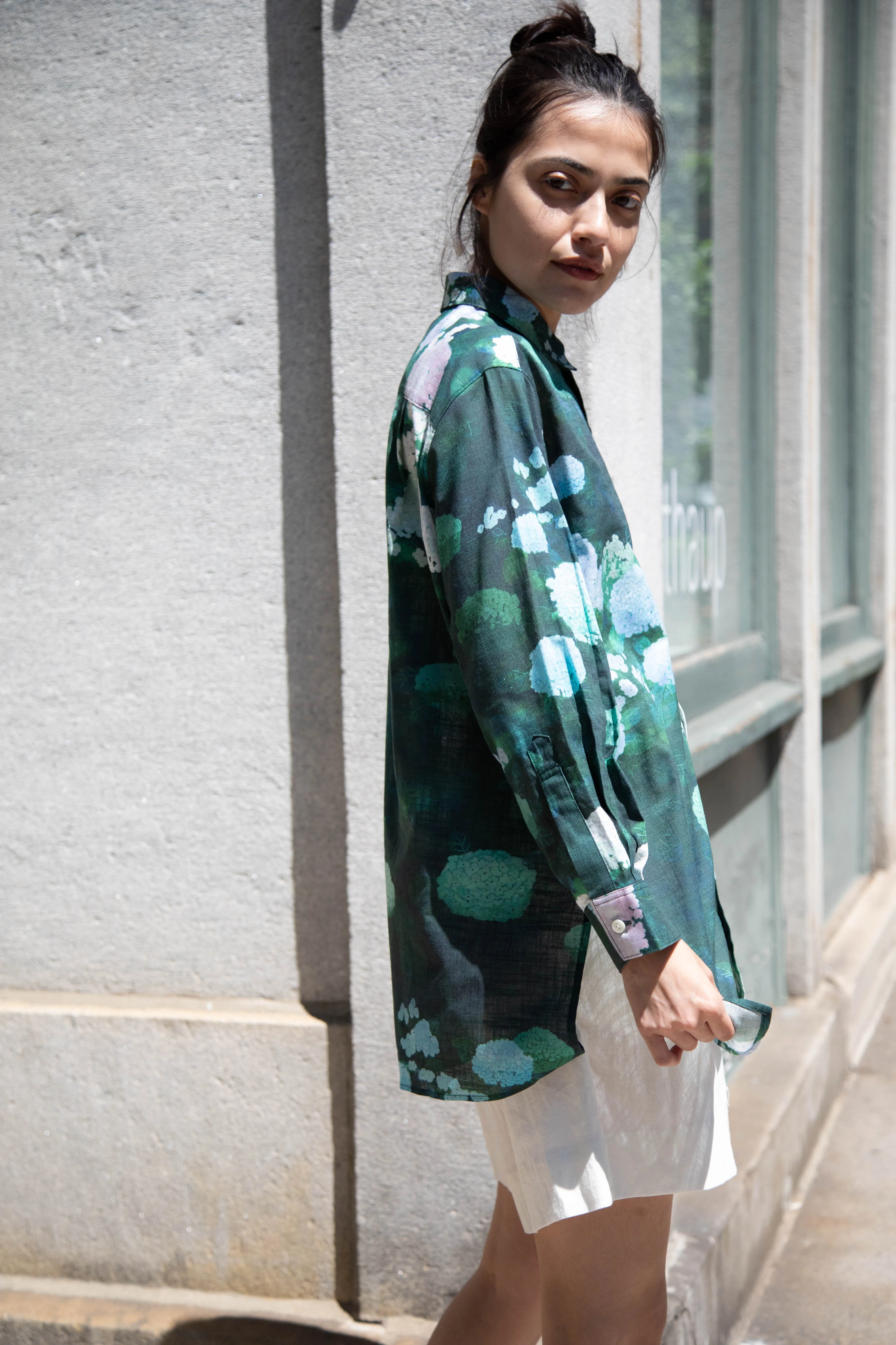 Aseedonclöud | Button Up Blouse in Ajisai