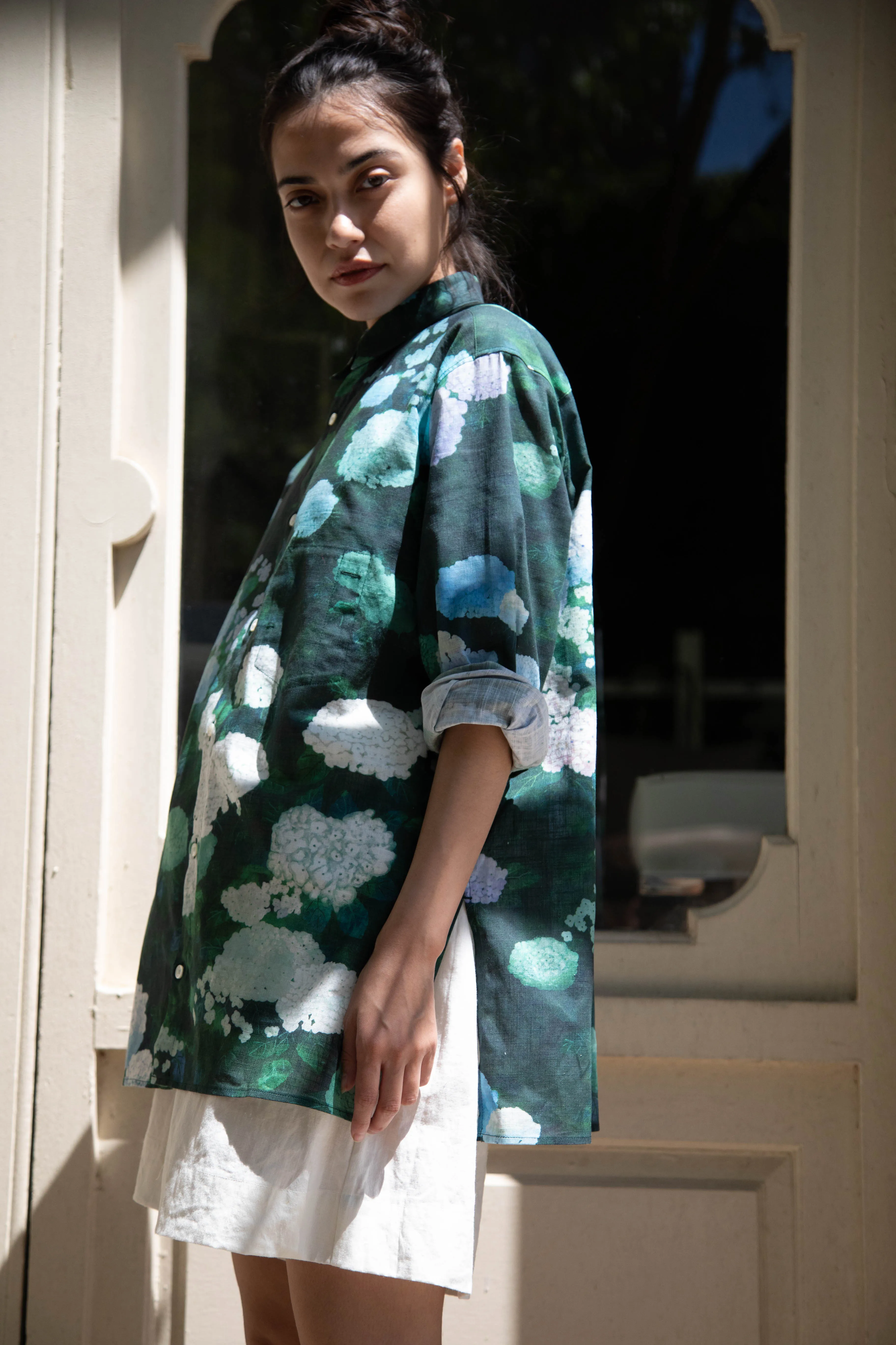 Aseedonclöud | Button Up Blouse in Ajisai