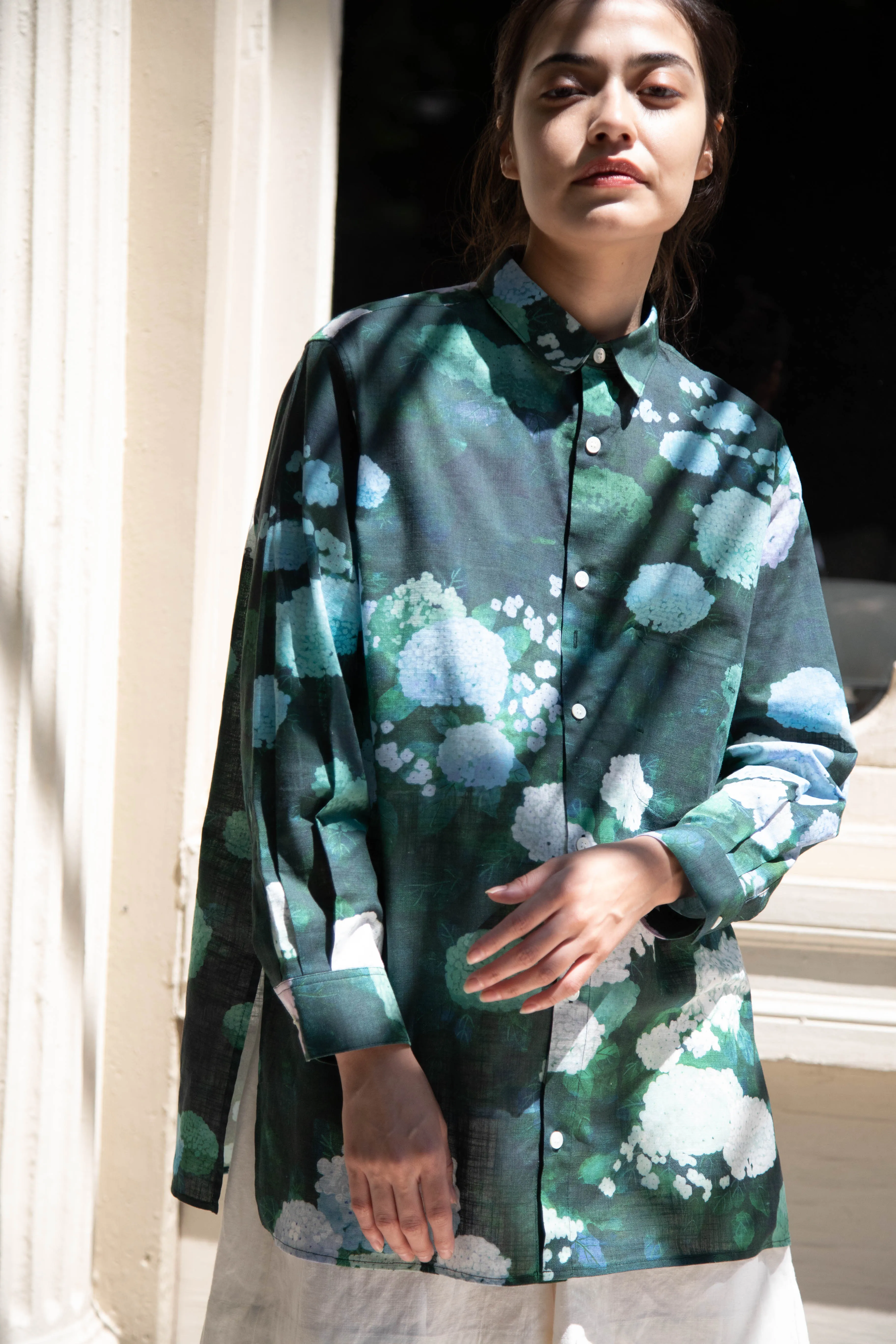 Aseedonclöud | Button Up Blouse in Ajisai