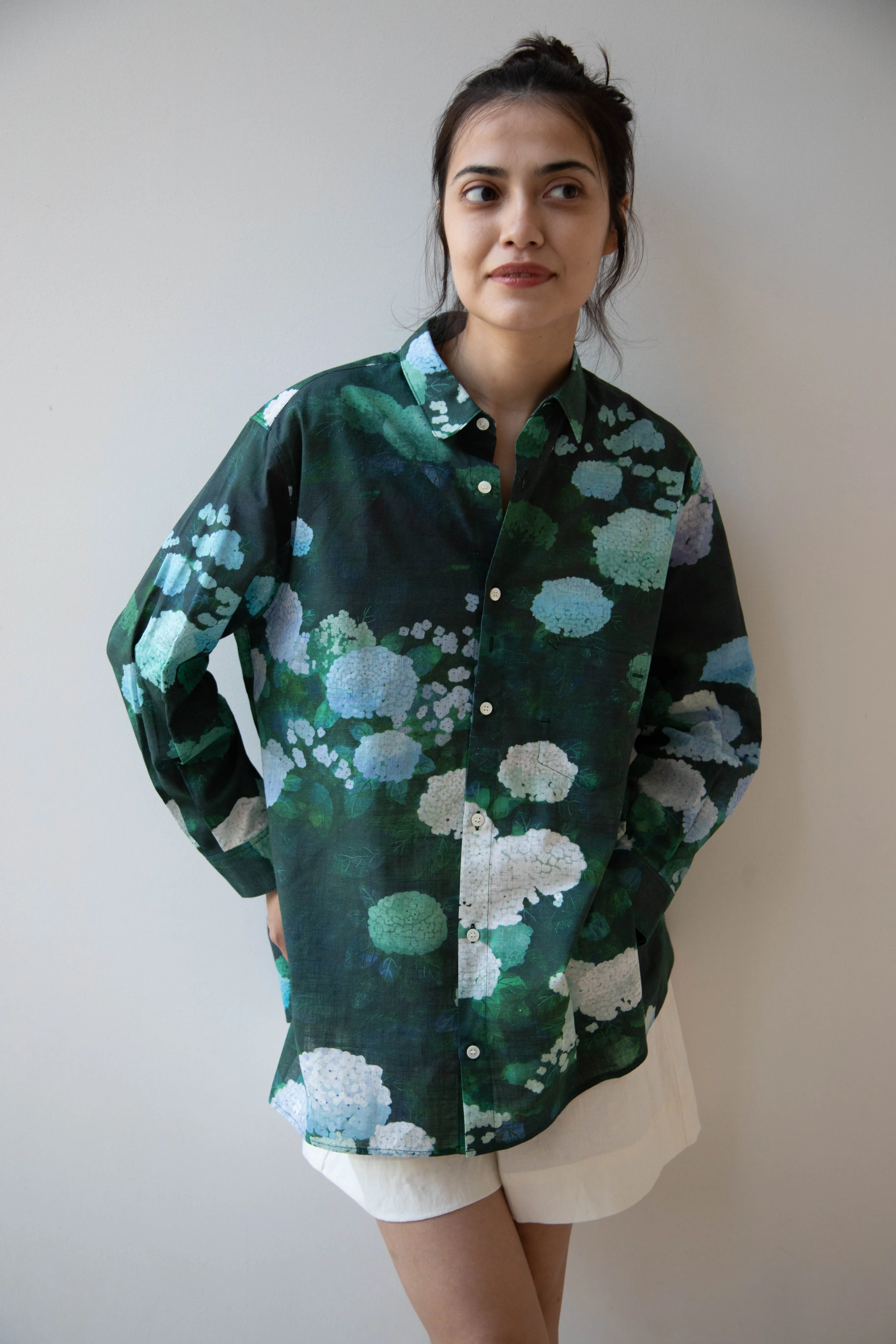 Aseedonclöud | Button Up Blouse in Ajisai