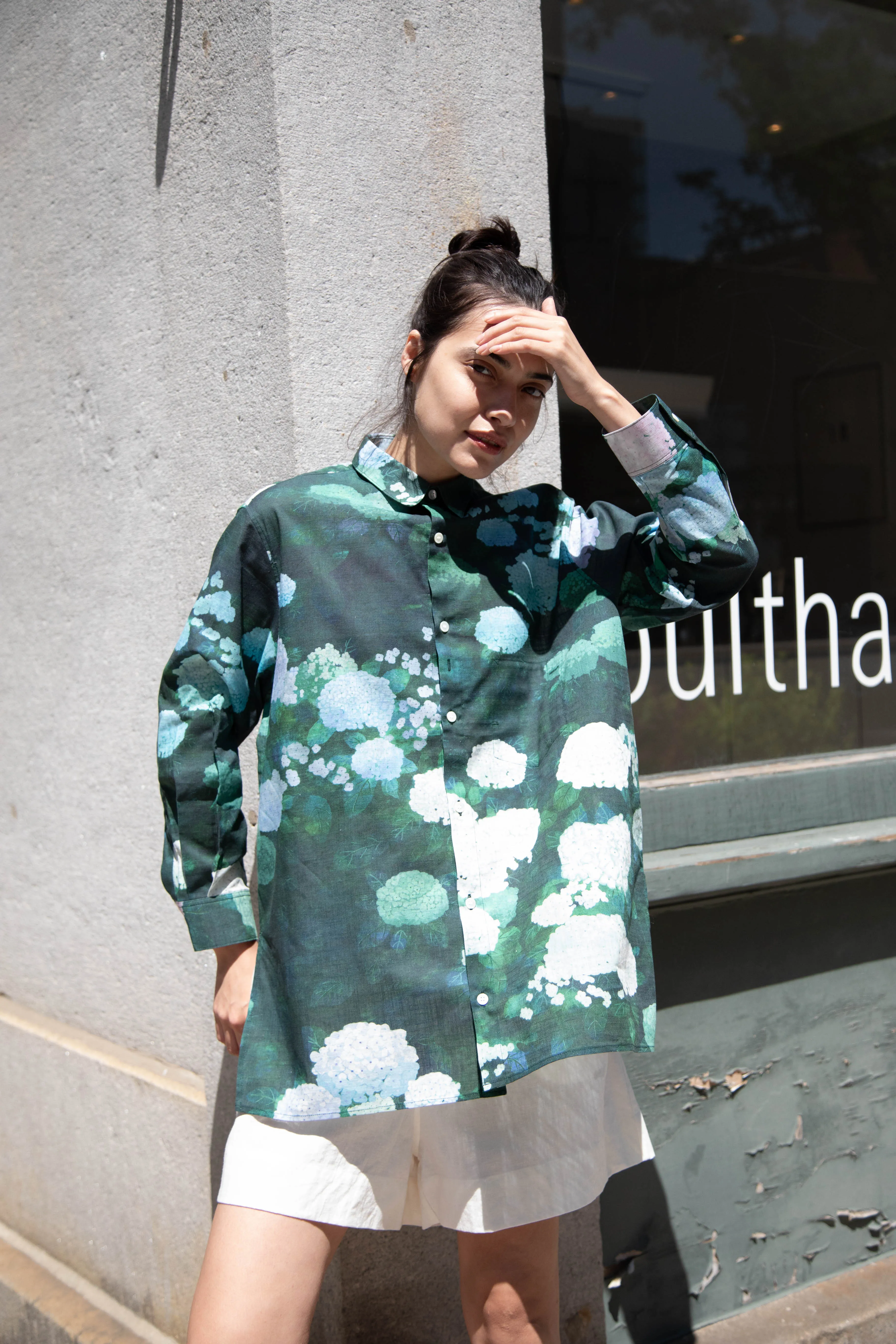 Aseedonclöud | Button Up Blouse in Ajisai