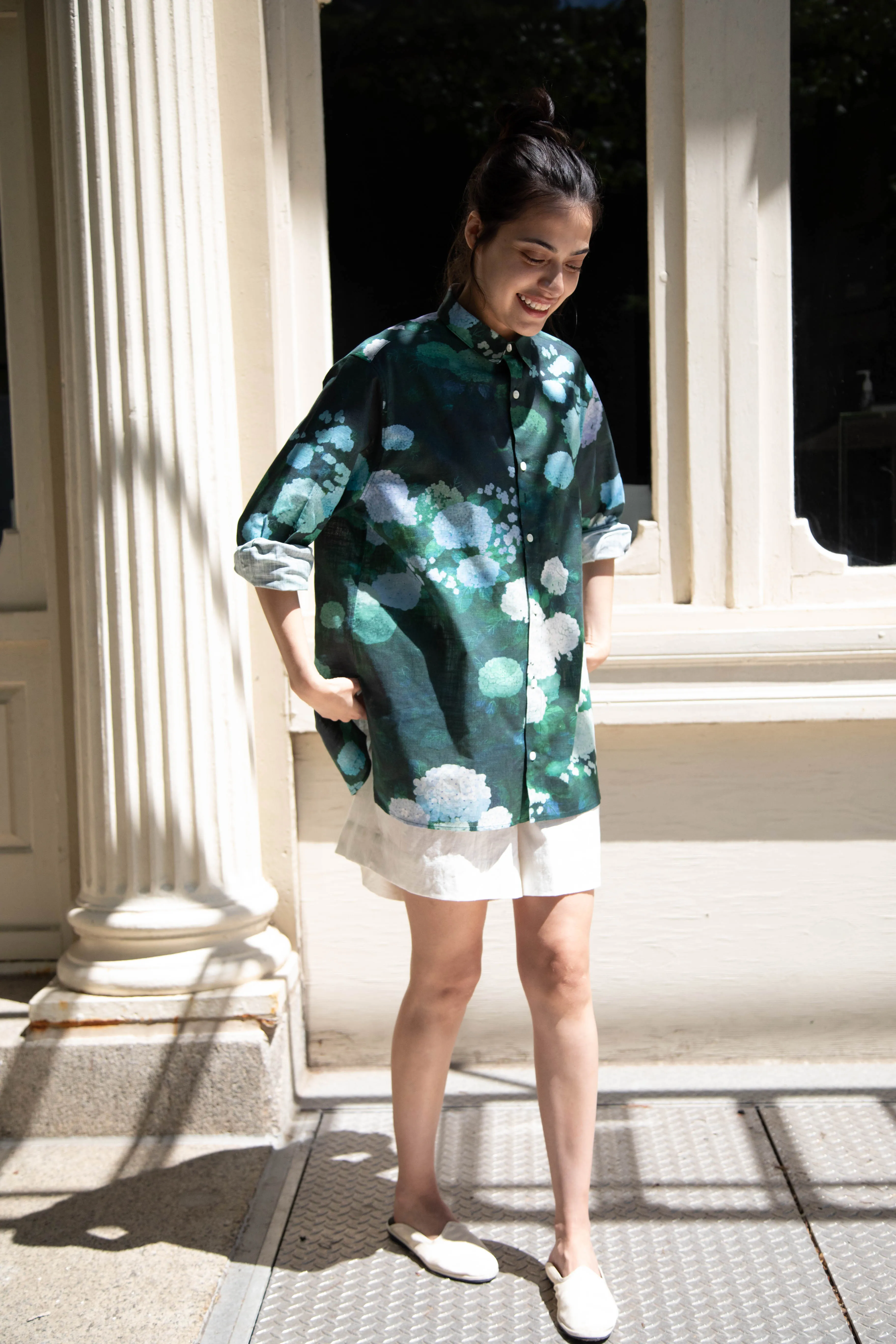 Aseedonclöud | Button Up Blouse in Ajisai