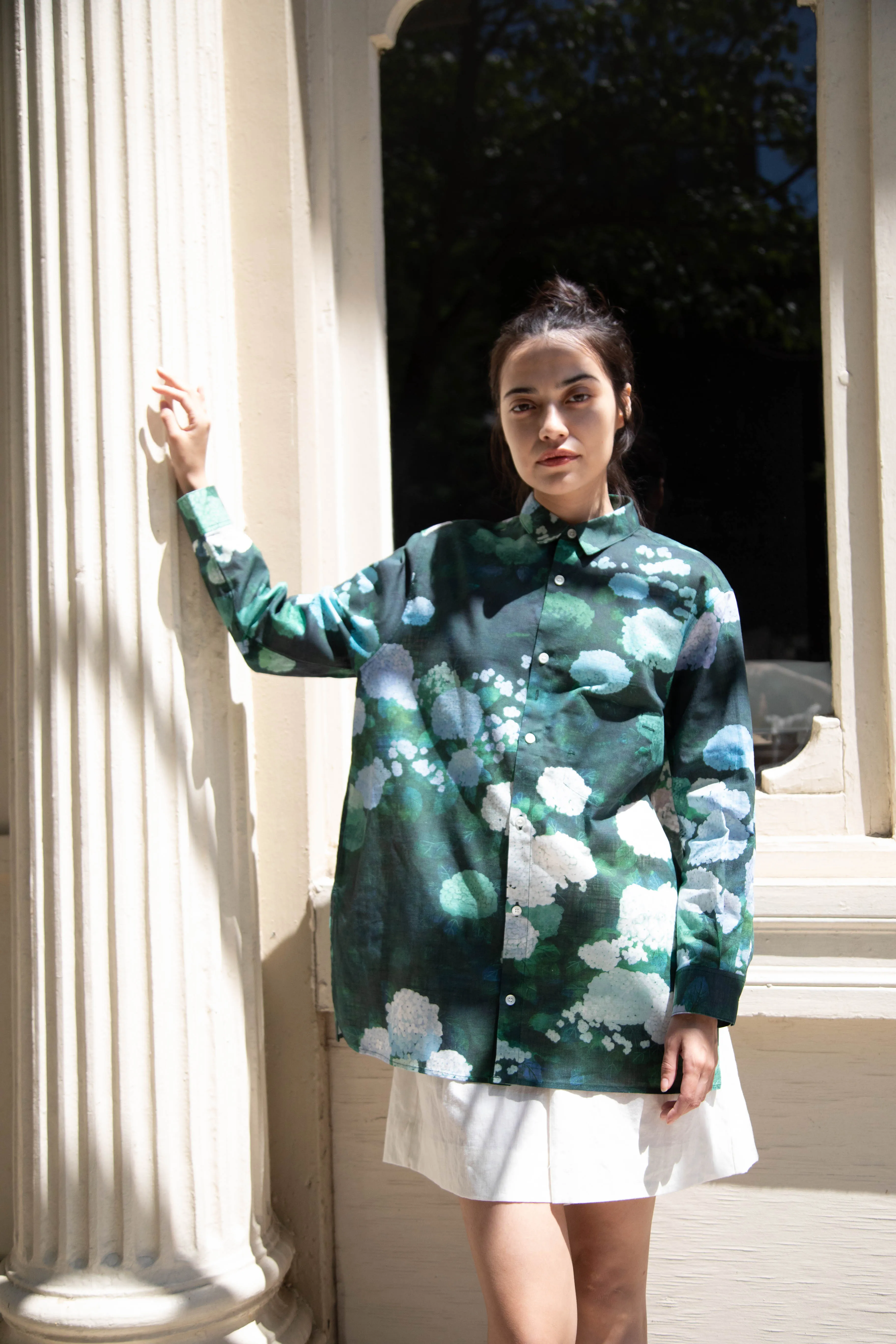 Aseedonclöud | Button Up Blouse in Ajisai