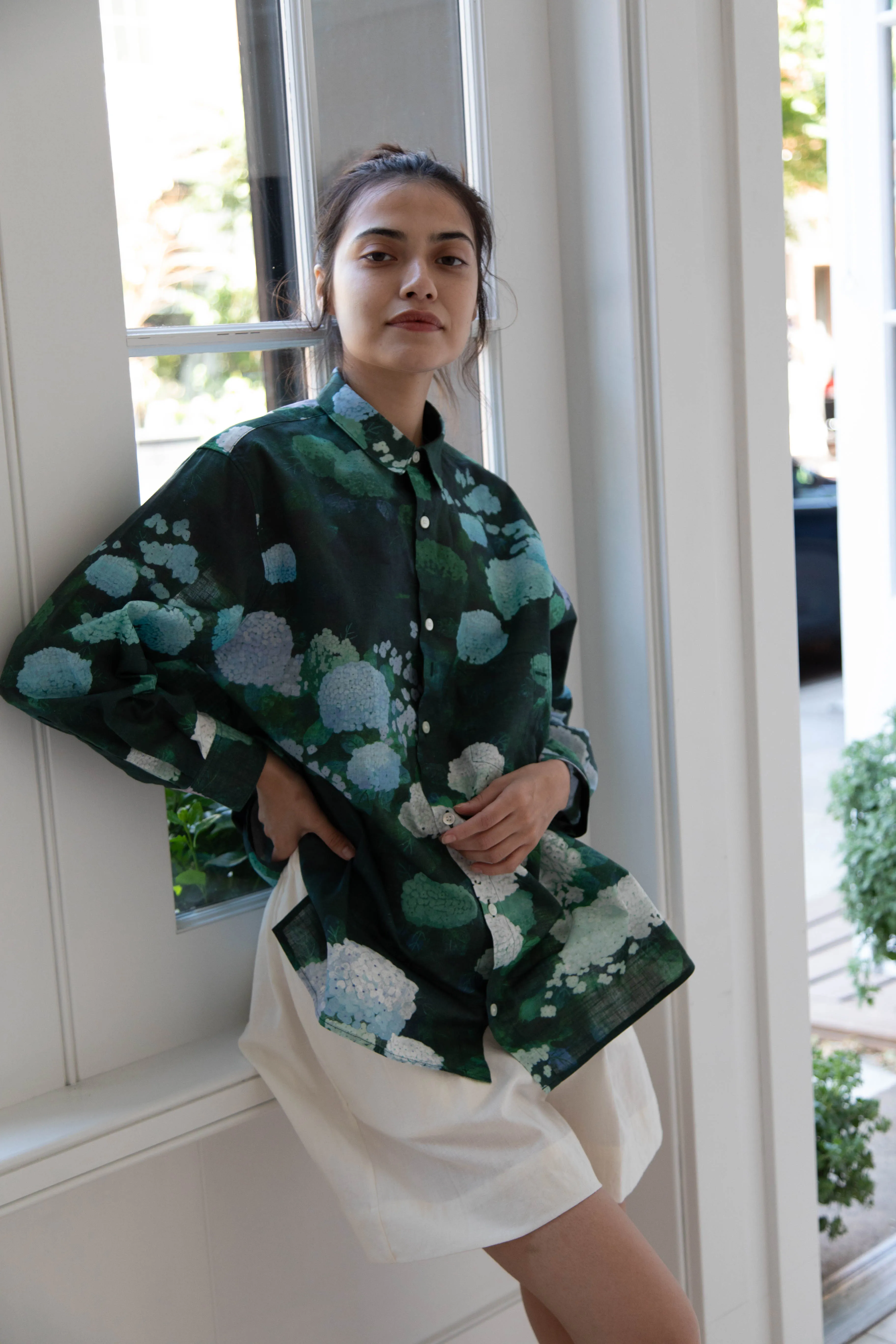Aseedonclöud | Button Up Blouse in Ajisai
