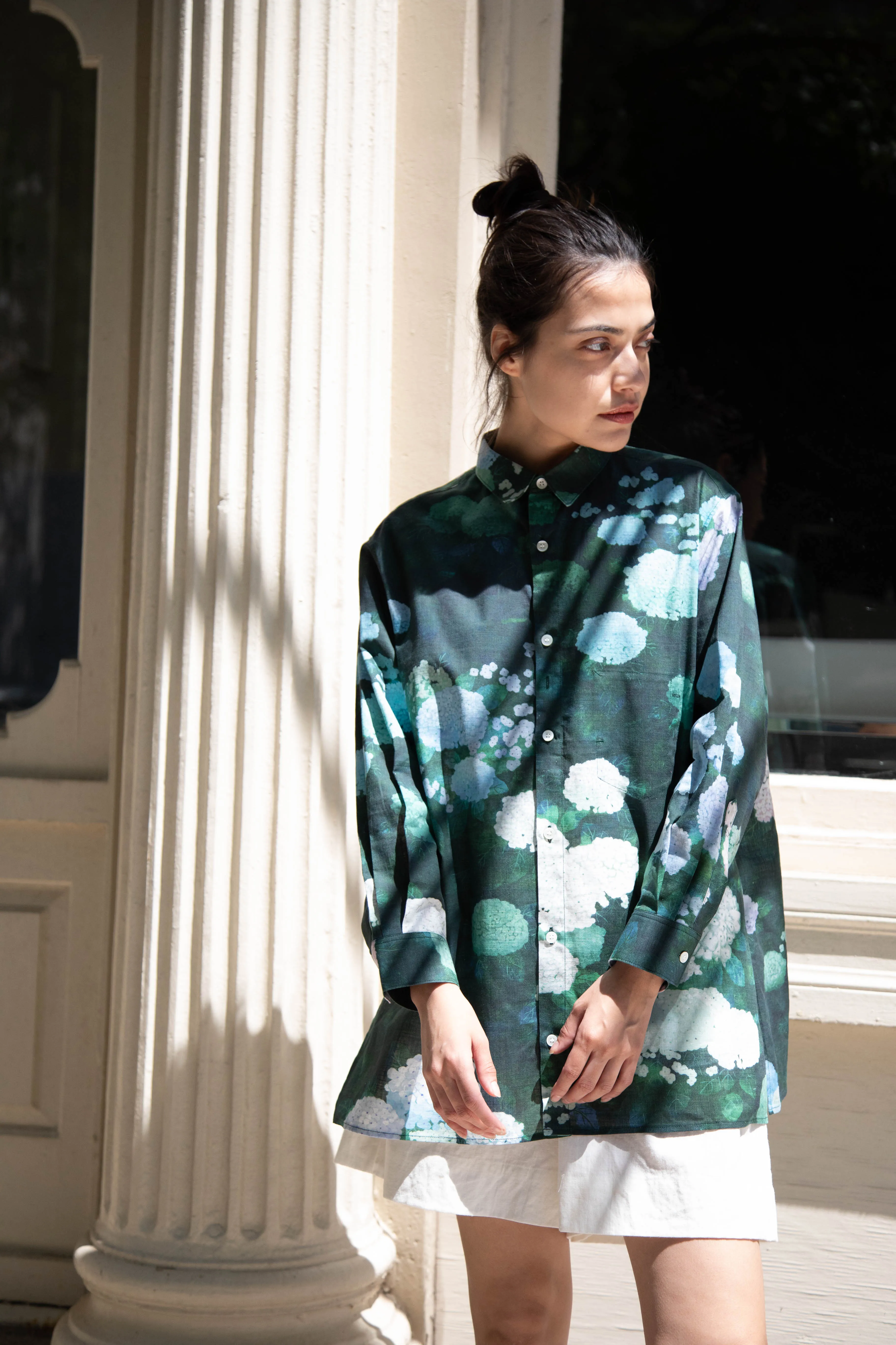 Aseedonclöud | Button Up Blouse in Ajisai