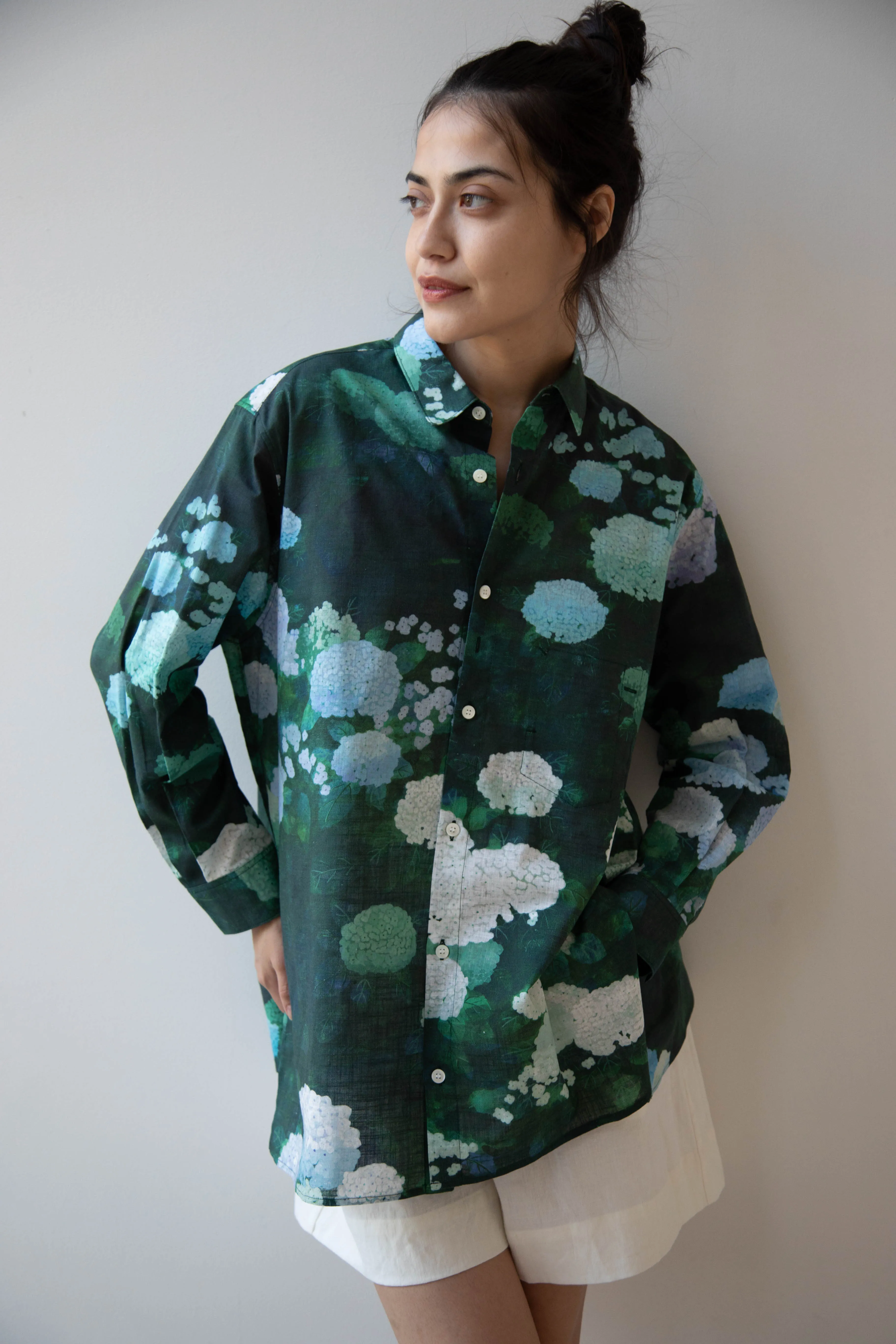 Aseedonclöud | Button Up Blouse in Ajisai