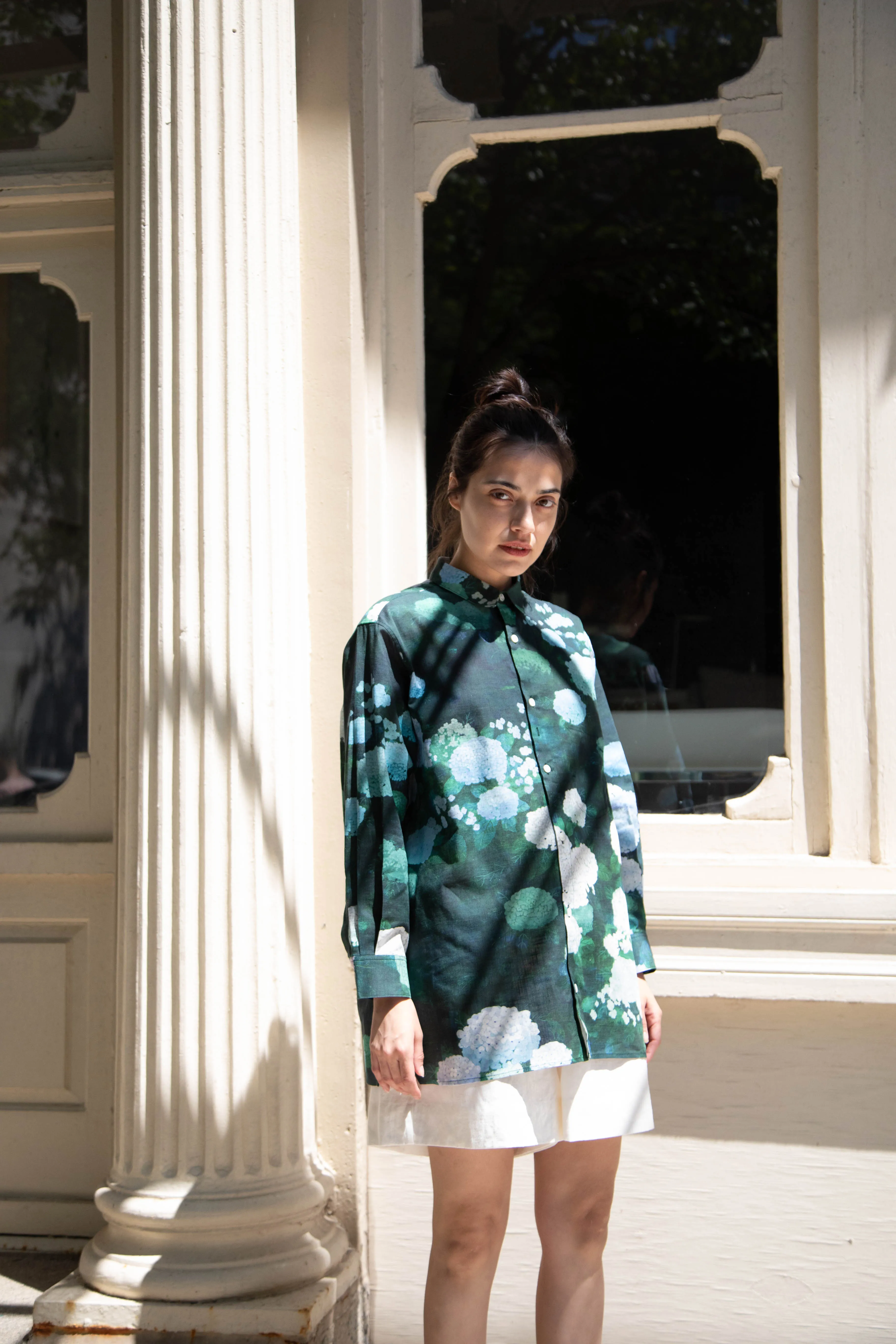 Aseedonclöud | Button Up Blouse in Ajisai