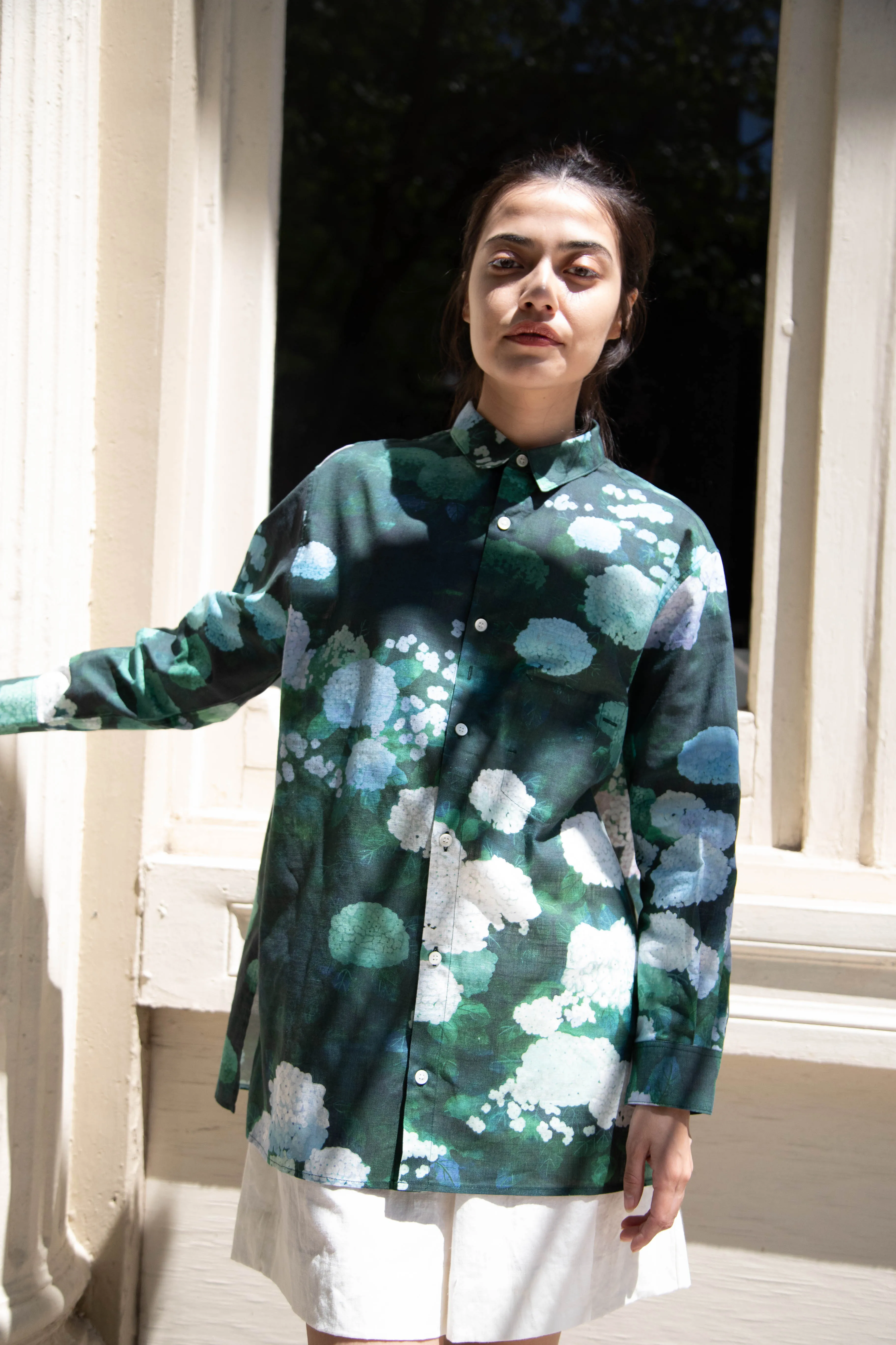 Aseedonclöud | Button Up Blouse in Ajisai