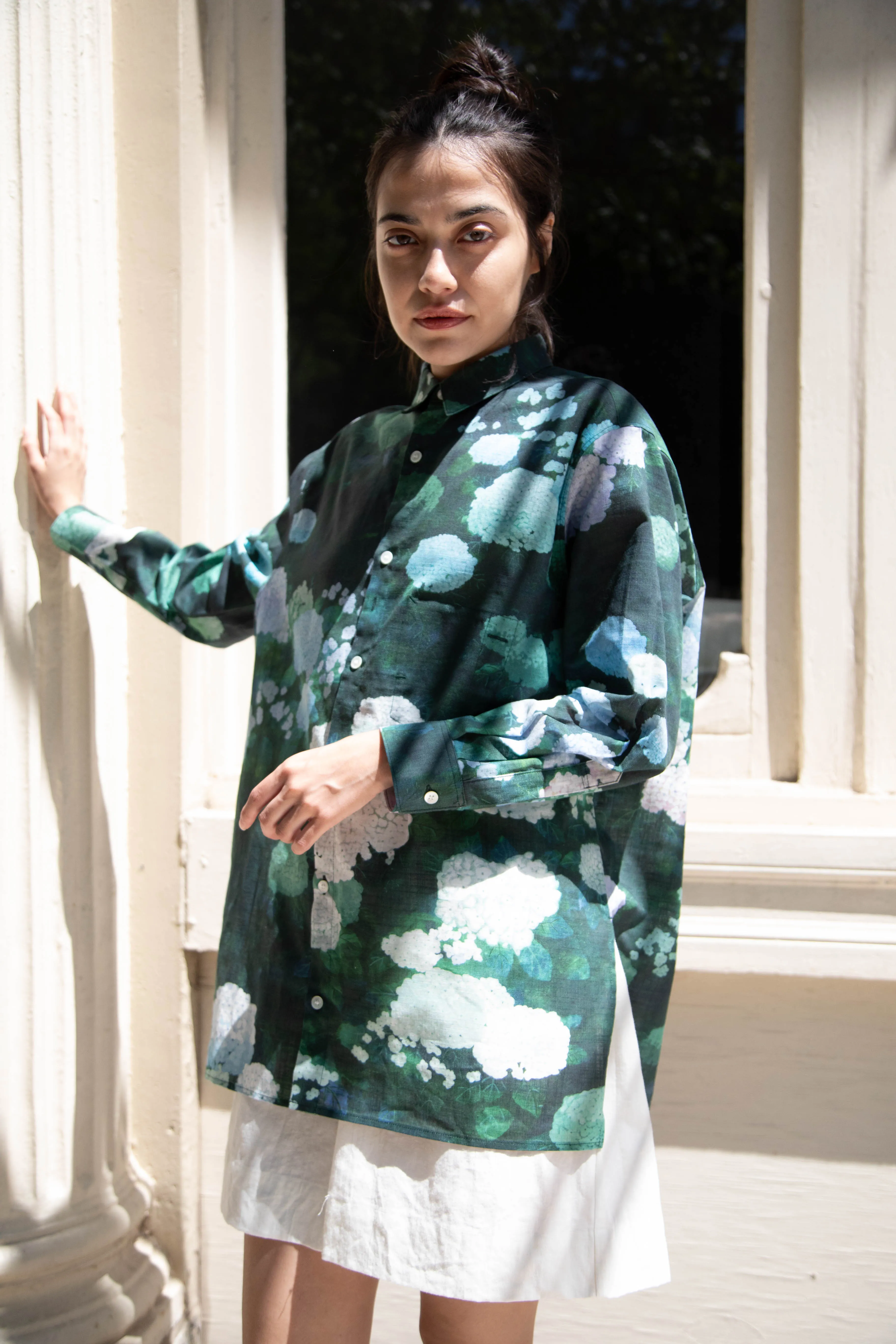 Aseedonclöud | Button Up Blouse in Ajisai