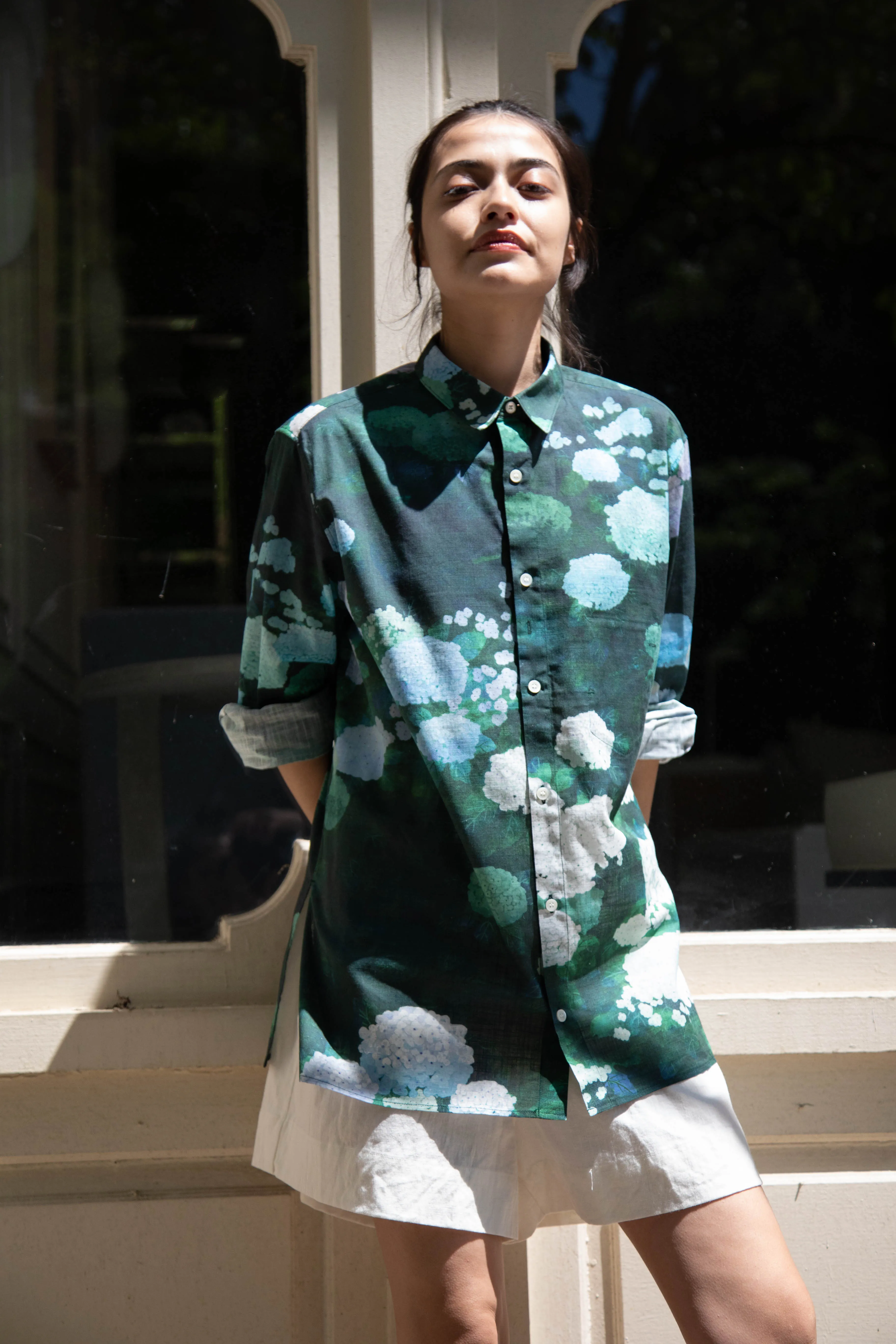 Aseedonclöud | Button Up Blouse in Ajisai