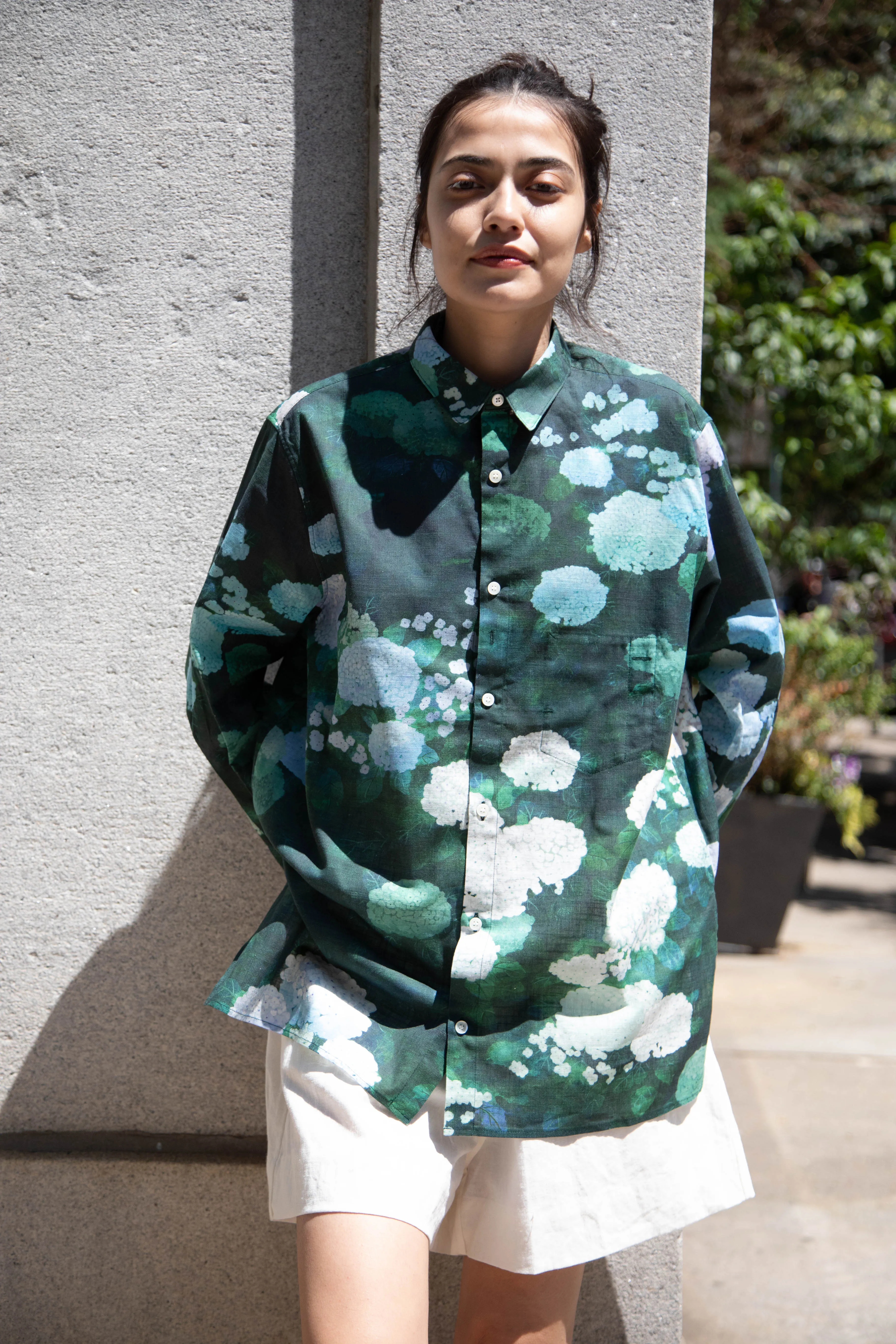 Aseedonclöud | Button Up Blouse in Ajisai
