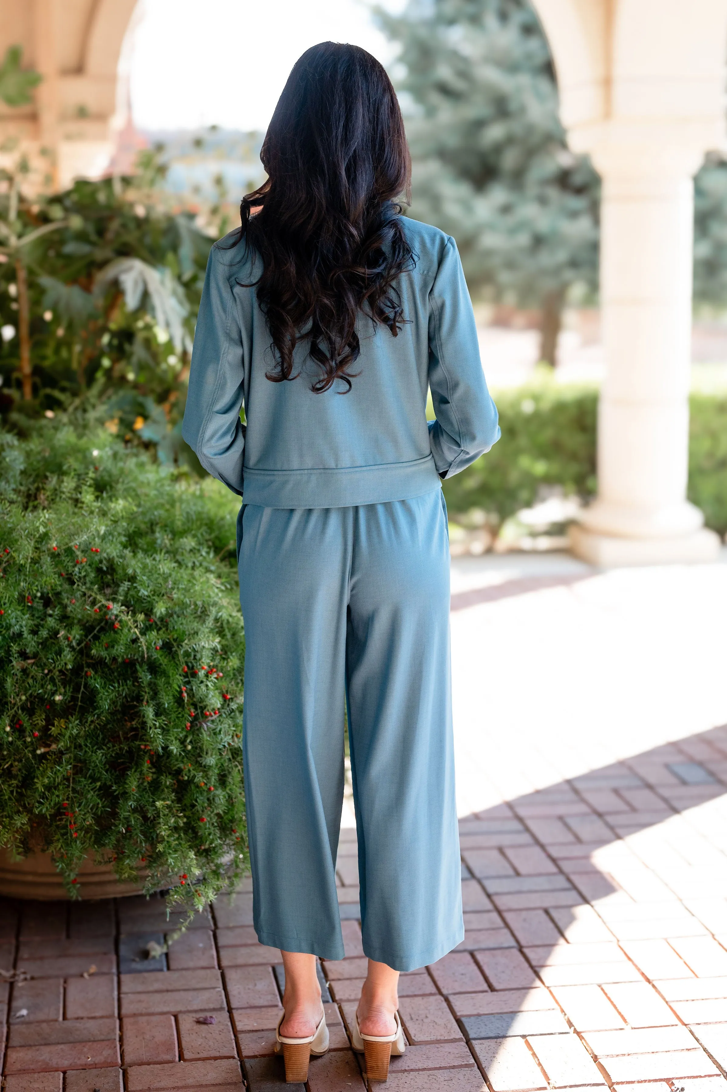 Clearance - Sailor Crop Wide Leg with Elastic Waistband