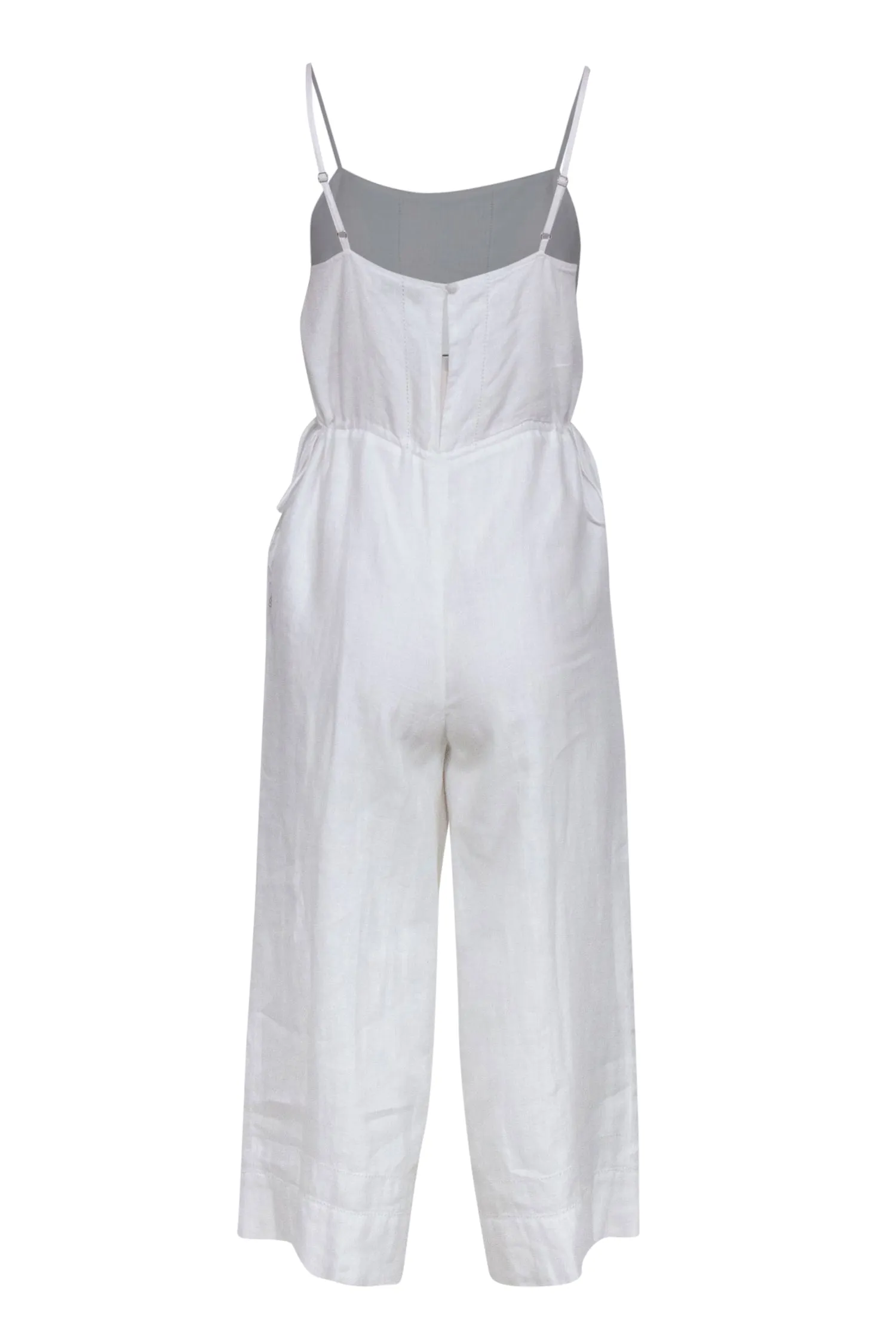 Club Monaco - Ivory Sleeveless Drawstring Jumpsuit Sz 2