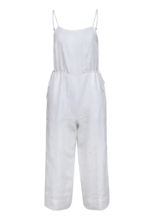 Club Monaco - Ivory Sleeveless Drawstring Jumpsuit Sz 2