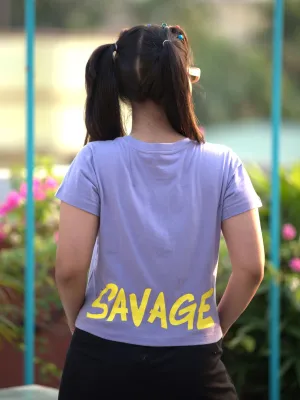 Crop T-shirt -  Savage - Lilac