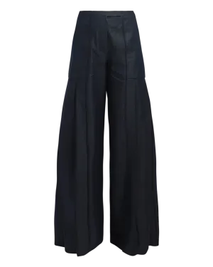 Denim Panelled Binding Trousers