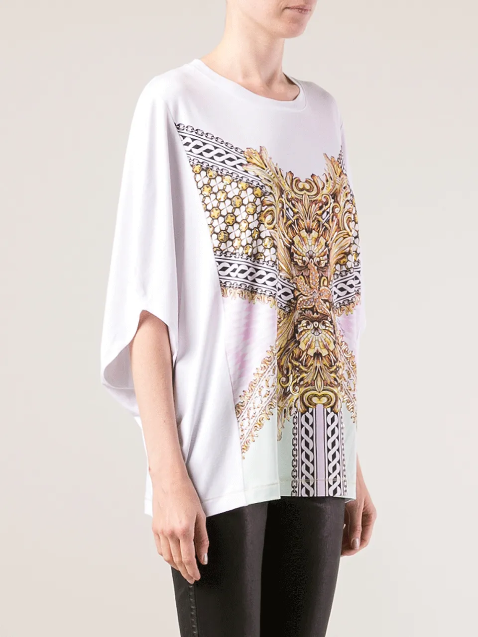 Dolman Sleeve Print T-Shirt