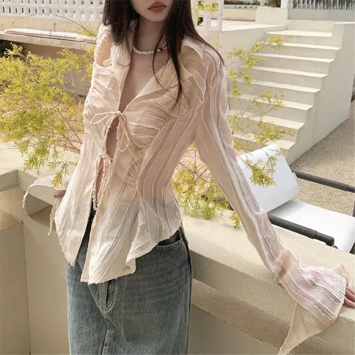 Fairycore Lace Up Shirt