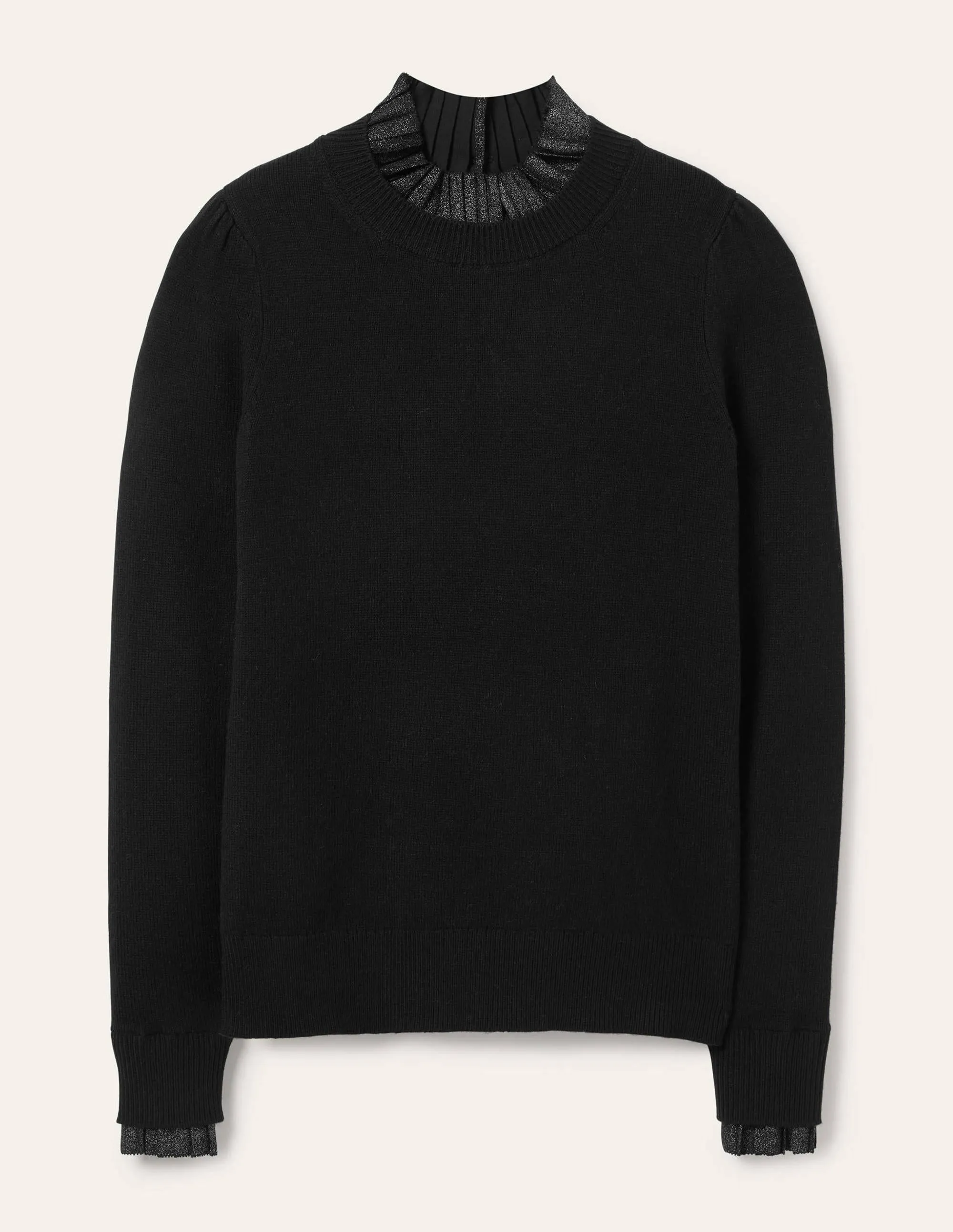 Felicity Embellished Jumper-Black Metallic