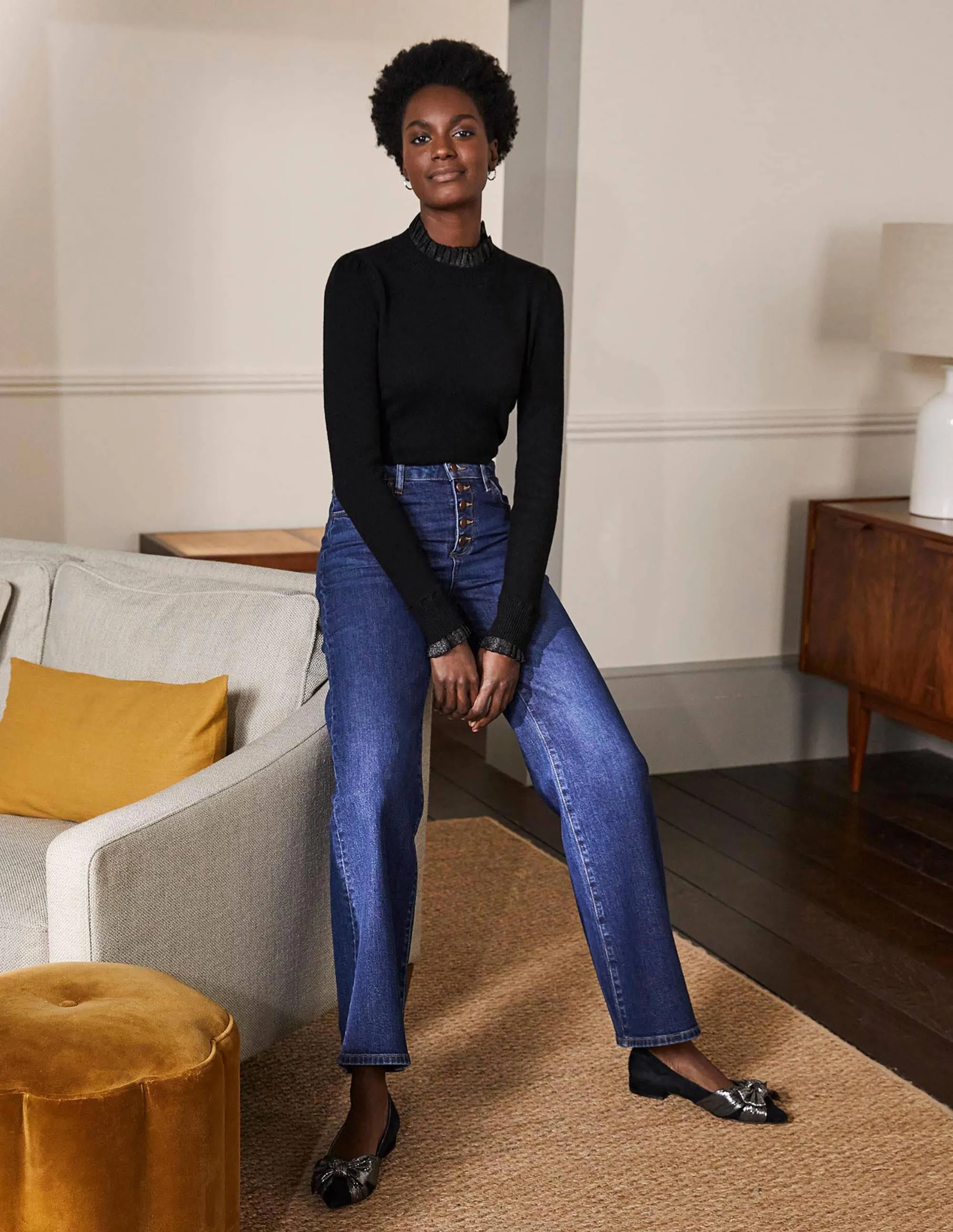 Felicity Embellished Jumper-Black Metallic