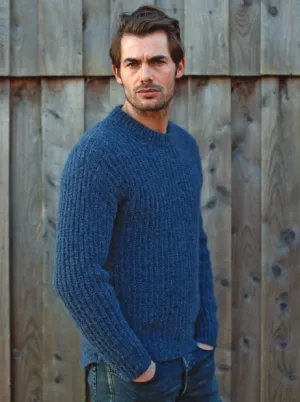 Fisherman ~ Mens Chunky Ribbed Crew Neck Sweater