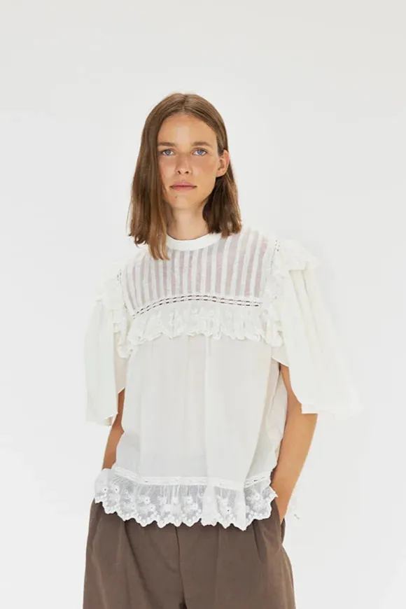 Gamma Blouse in Chalk