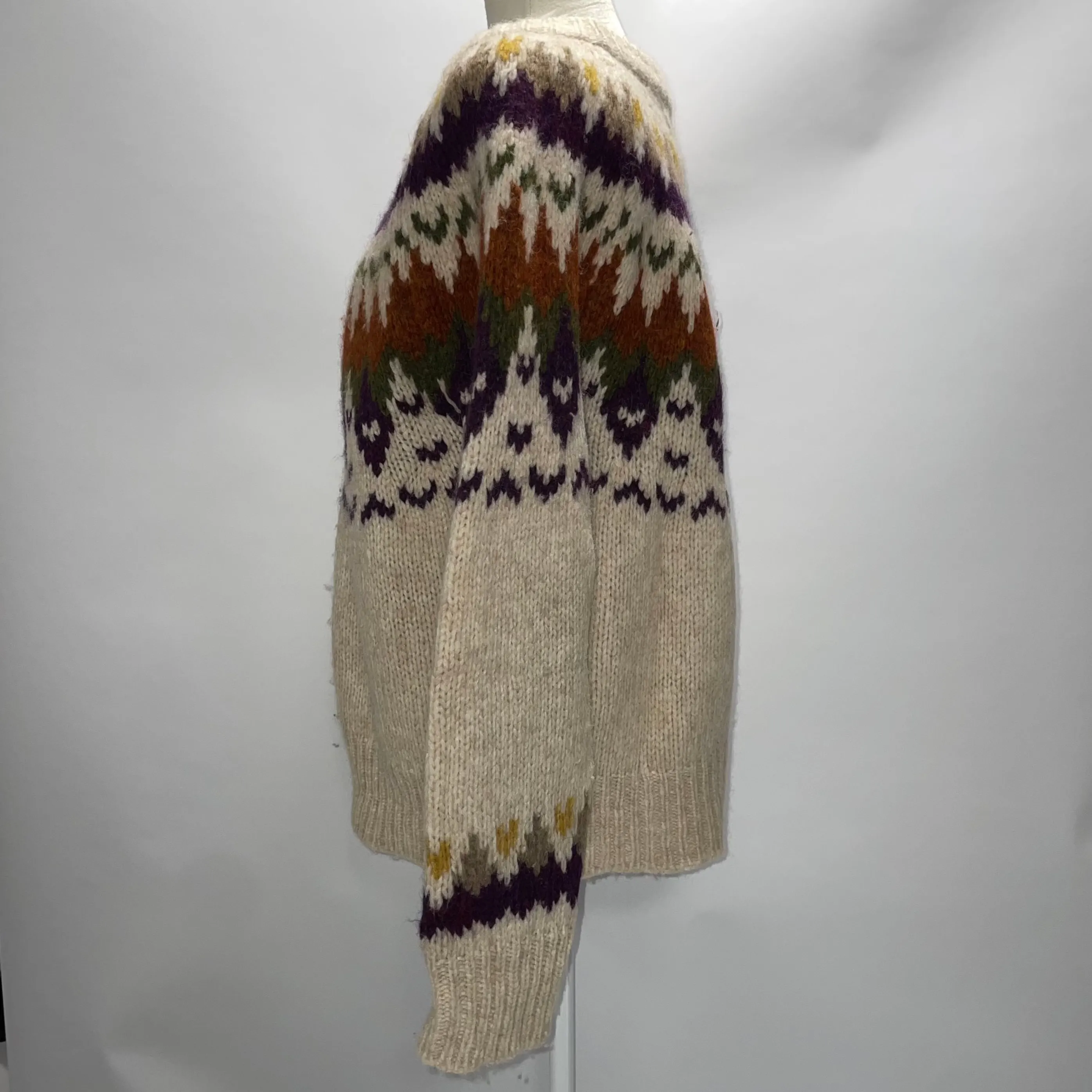Gant £265 Vanilla Alpaca & Wool Fairisle Sweater L