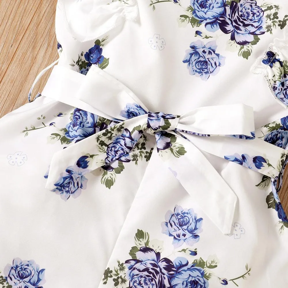 Girls' Jumpsuits Children's Flower Short Sleeve Jumpsuit Wholesale Girl Clothes
