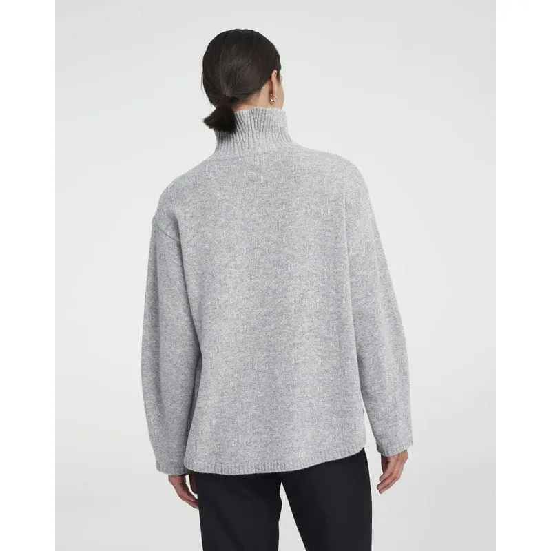 Holebrook Veronika Ladies Turtleneck Jumper - Grey Melange