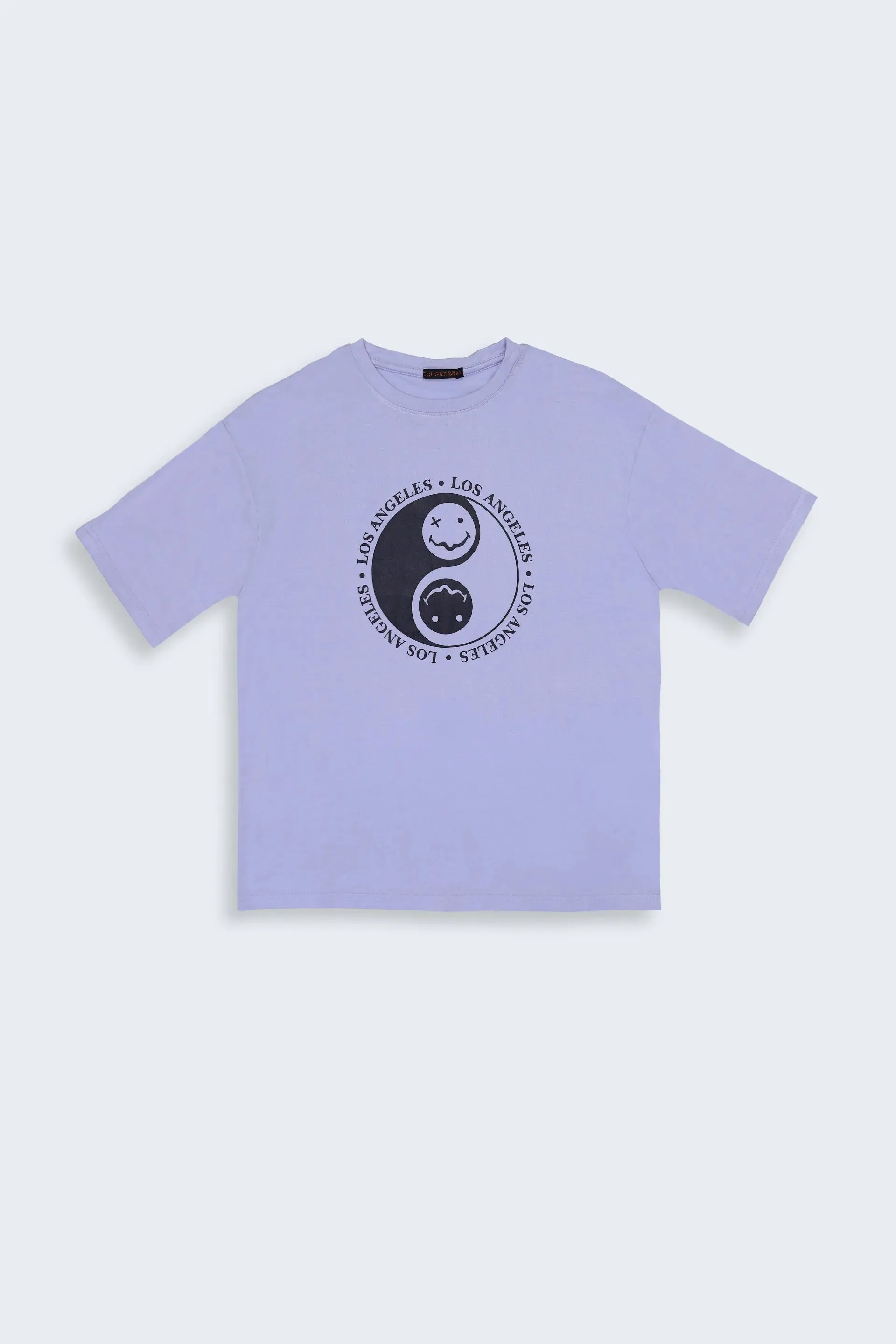 Ice Blue Printed T-Shirt