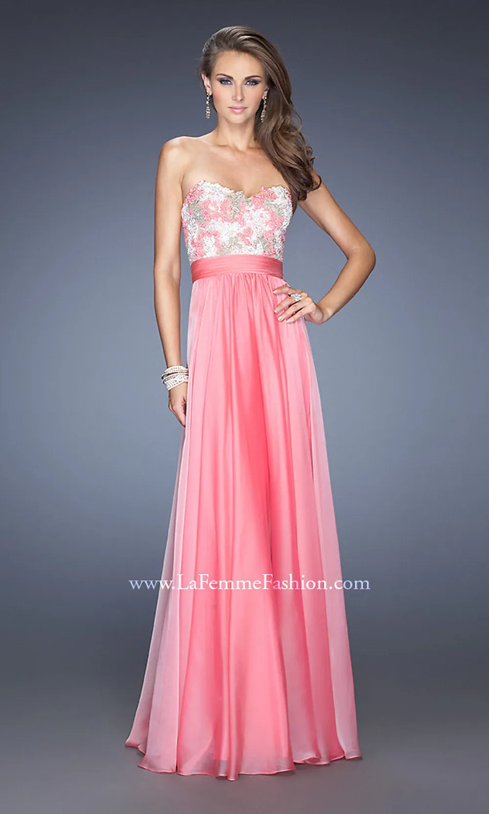 Long Strapless Sweetheart Dress